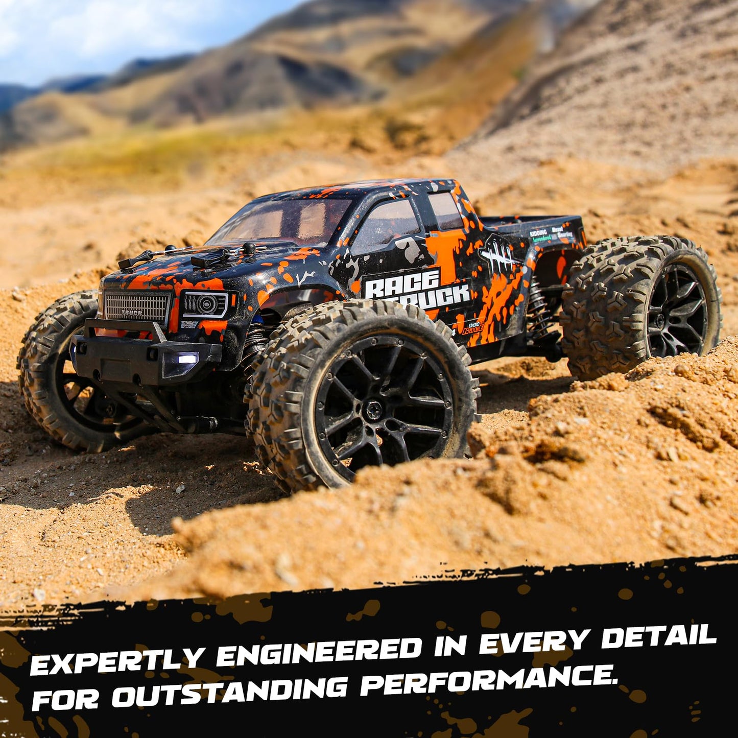 HAIBOXING 1:18 Scale RC Monster Truck 18859 36km/h Speed 4X4 Off Road Remote Control Cars,Waterproof Electric Powered RC Cars All Terrain Toys Vehicles with 2 Batteries, Xmas Gifts for Kid and Adults