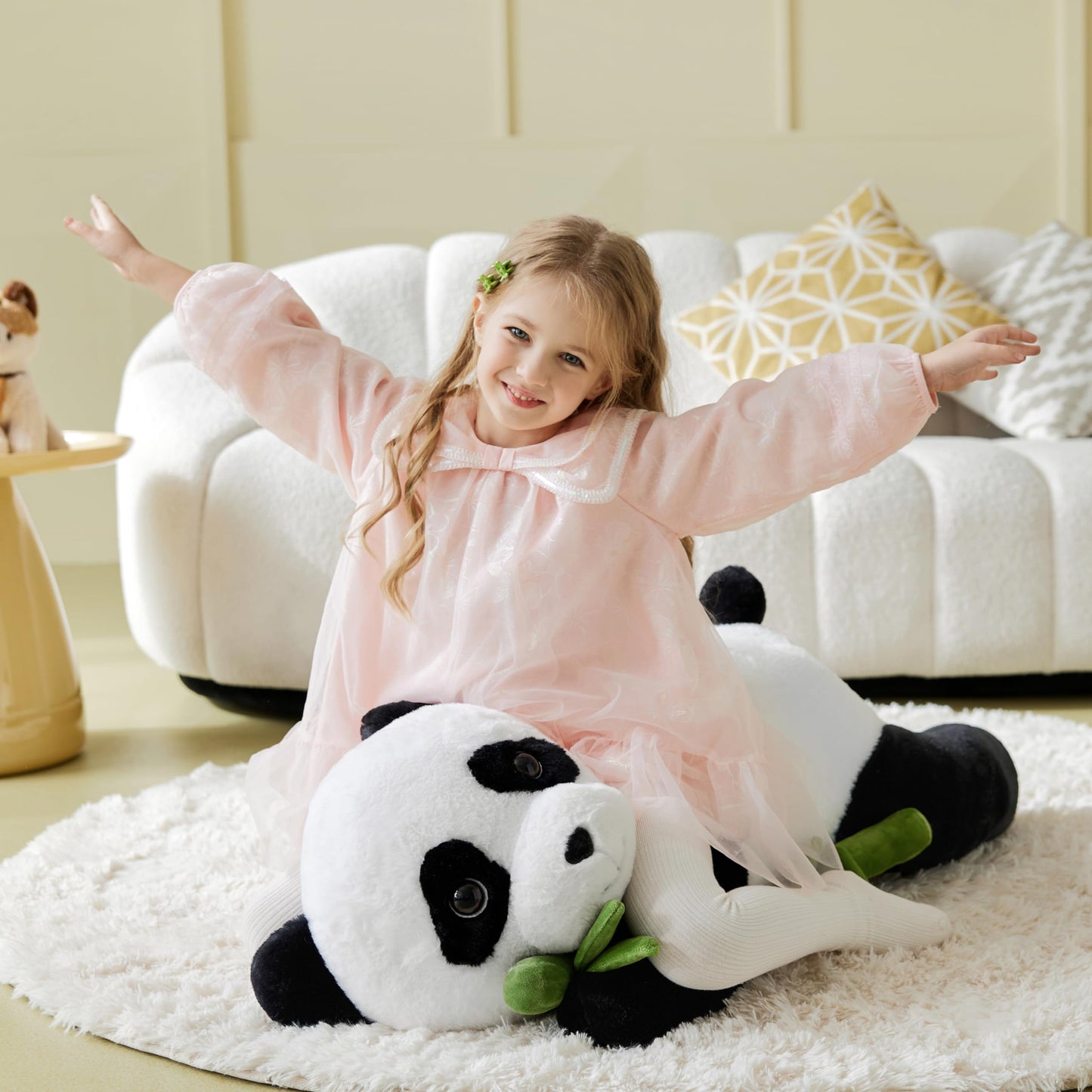 IKASA Giant Panda Stuffed Animal Plush Toy,Big Large Jumbo Soft Toys,30" Huge Size Cute Fluffy Plushy Fat Oversized Plushie,Gifts for Kids