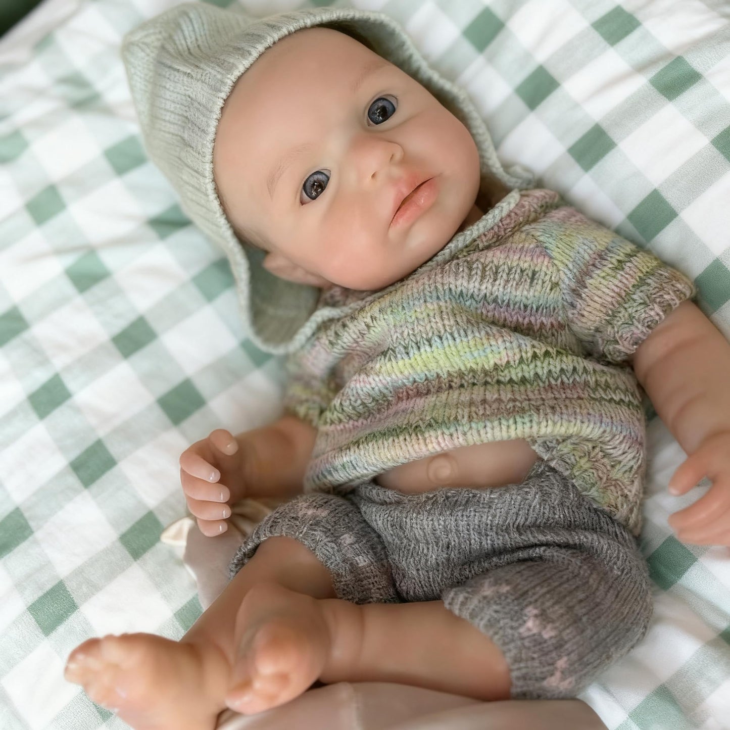 Gileutay 12 inch Realistic Full Silicone Baby Doll Girl Life Like Reborn Silicone Baby Doll with Open Mouth