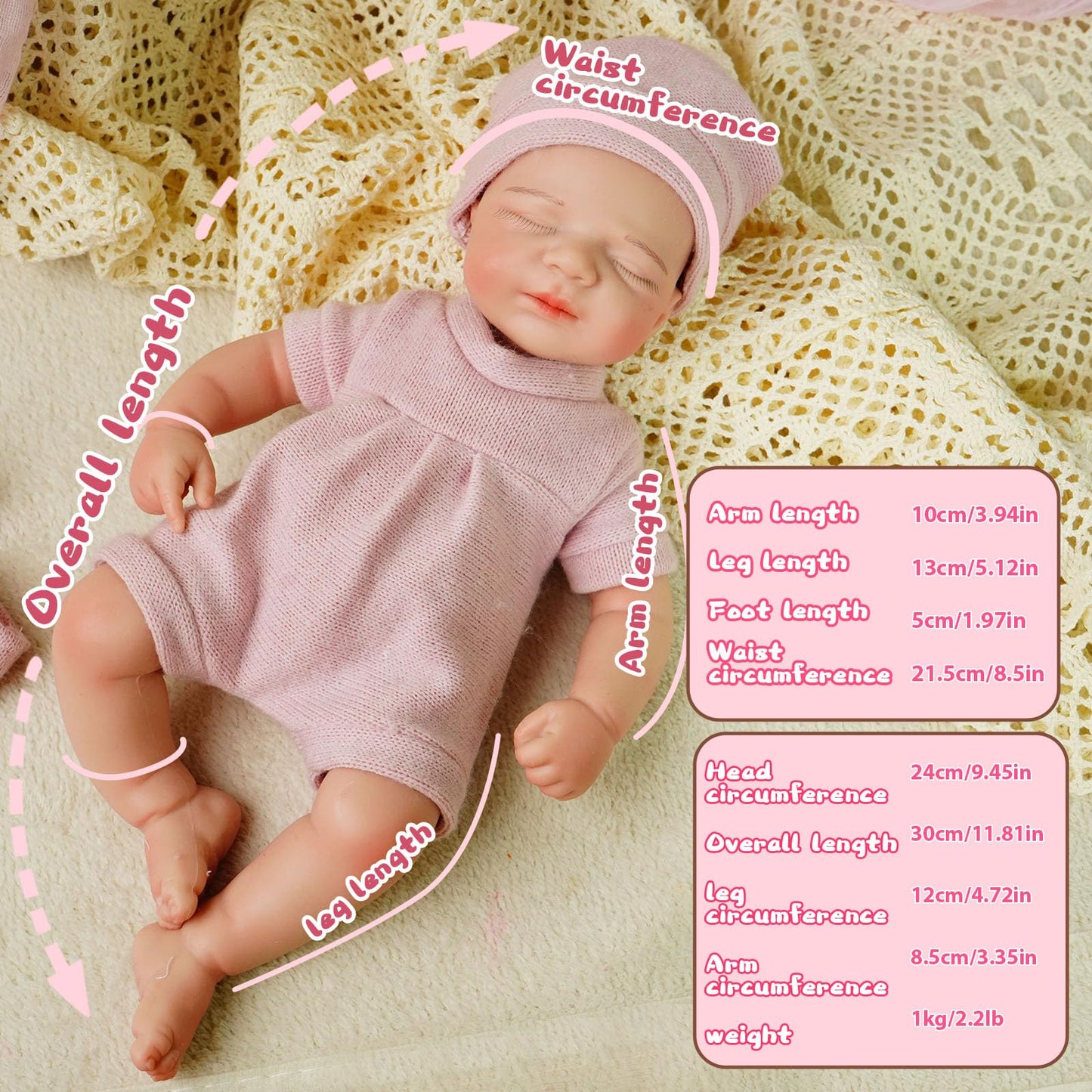 YaLuoQian Realistic Reborn Baby Dolls-11.8 inch Silicone Reborn Baby Dolls Full Body Newborn Baby Doll Silicone Girl with Clothes Set Gift Box for Kids Age 3+