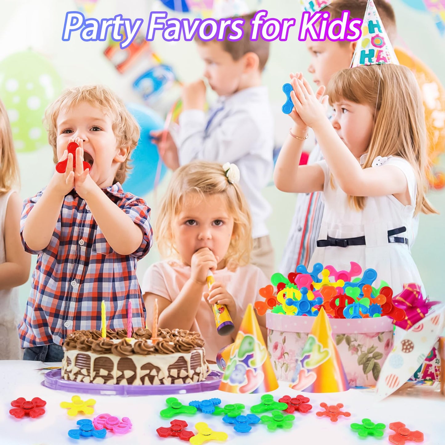 120pcs Mini Fidget Spinner Bulk, Treasure Box Toys for Classroom Prizes, Stress Relief Sensory Fidget Toys Bulk for Kids with Autism, Birthday Gifts Party Favors, Goodie Bag Stuffers for Kids 4-8-12