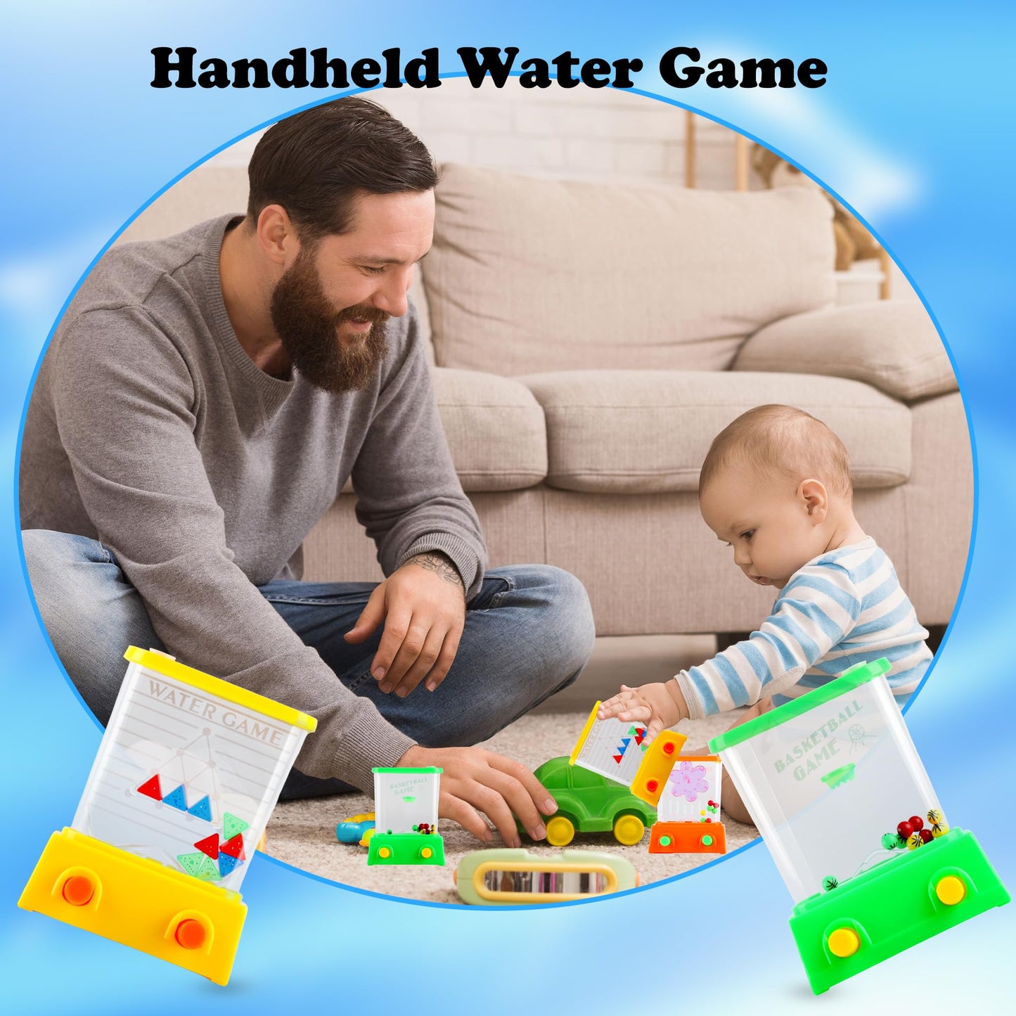 Rcanedny 18 Pack Handheld Water Games Water Toss Ring Game Handheld Water Ring Toy for Party Favors Goody Bag Fillers Retro Pastime