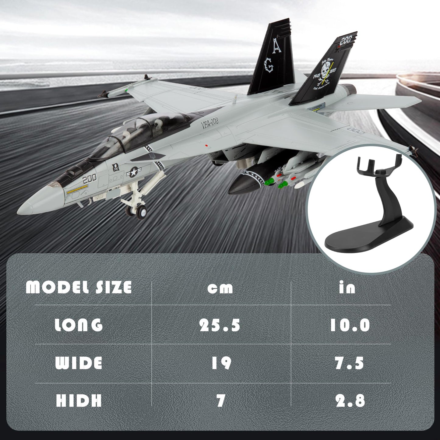HANGHANG 1:72 Military Model Plane F/A-18F Super Hornet Alloy Fighter Plane Model,Model Airplane for Collection and Gift