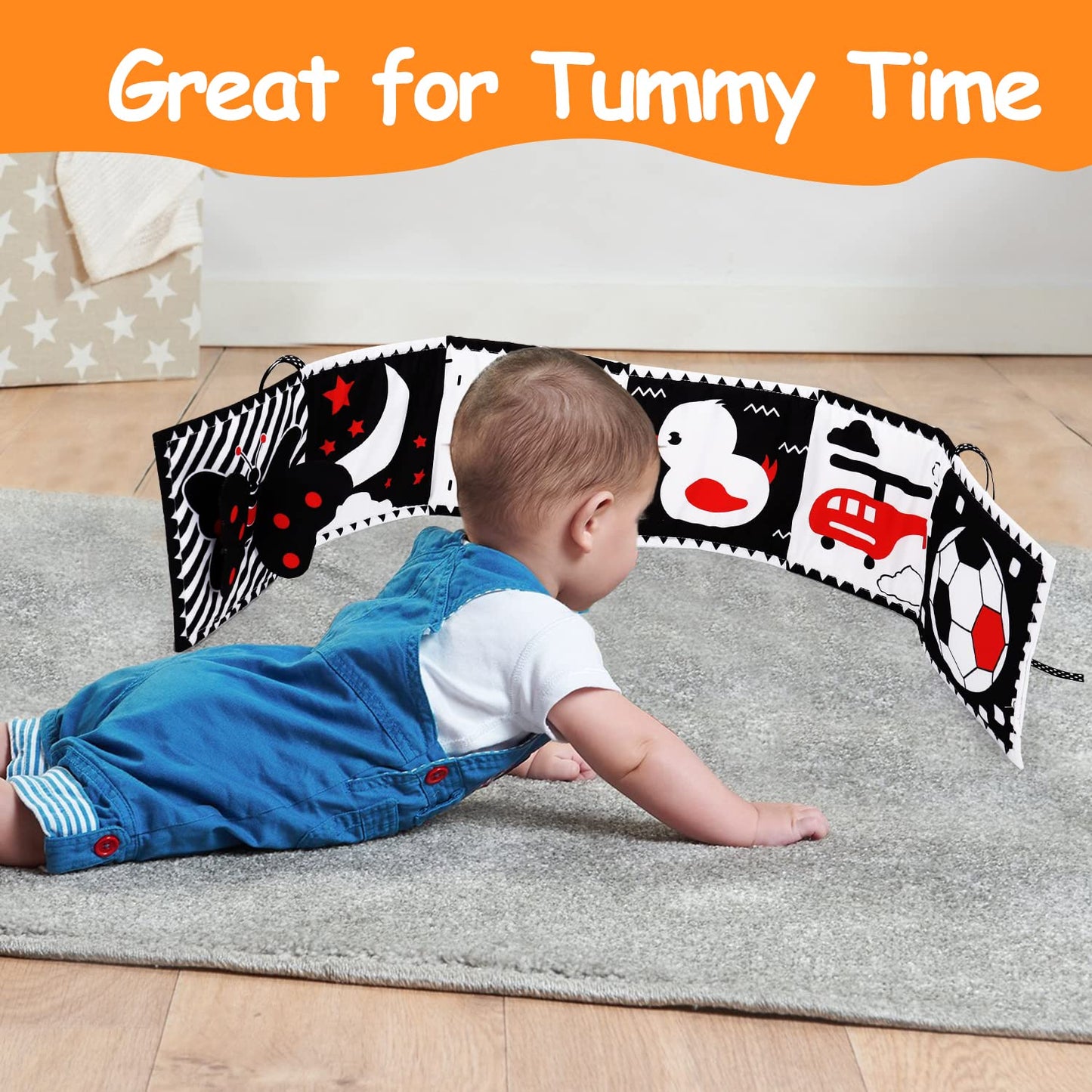 Thremhoo Balck and White High Contrast Toys Baby Mirrors