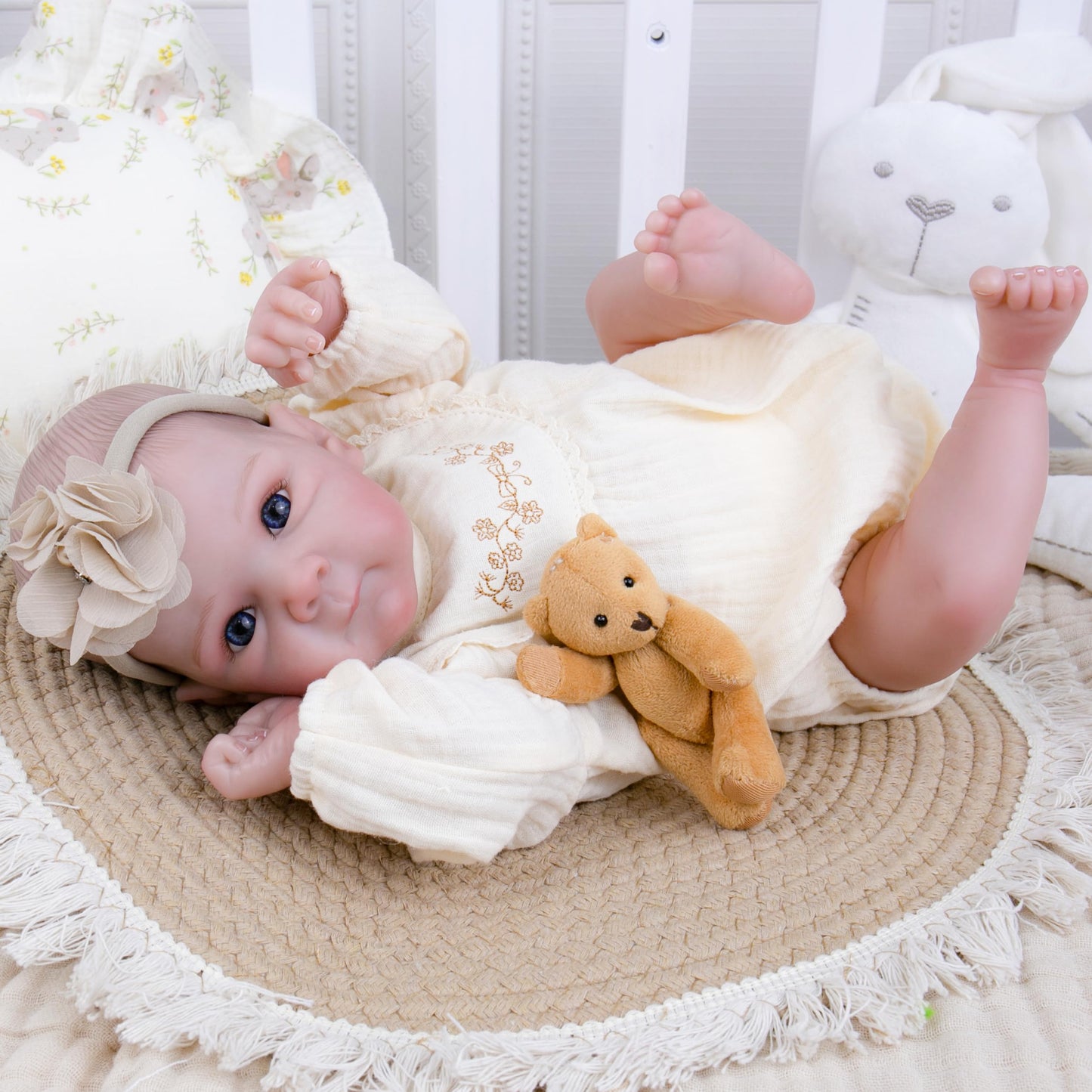 Milidool Realistic Reborn Baby Dolls - 20 Inch Cute Lifelike Real Life Baby Dolls Newborn Baby Dolls Girl Soft Cloth Body with Accessories for 3+ Year Old Girls Gifts