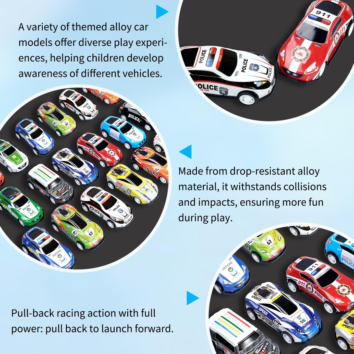 SENONAPO 240 Pcs Mini Pull Back Cars Toy Cars Bulk Kids Pull Back Cars Party Favors Fun Goodie Bag Stuffers Metal Race Vehicles Classroom Prizes for Boys Girls Birthday Supplies