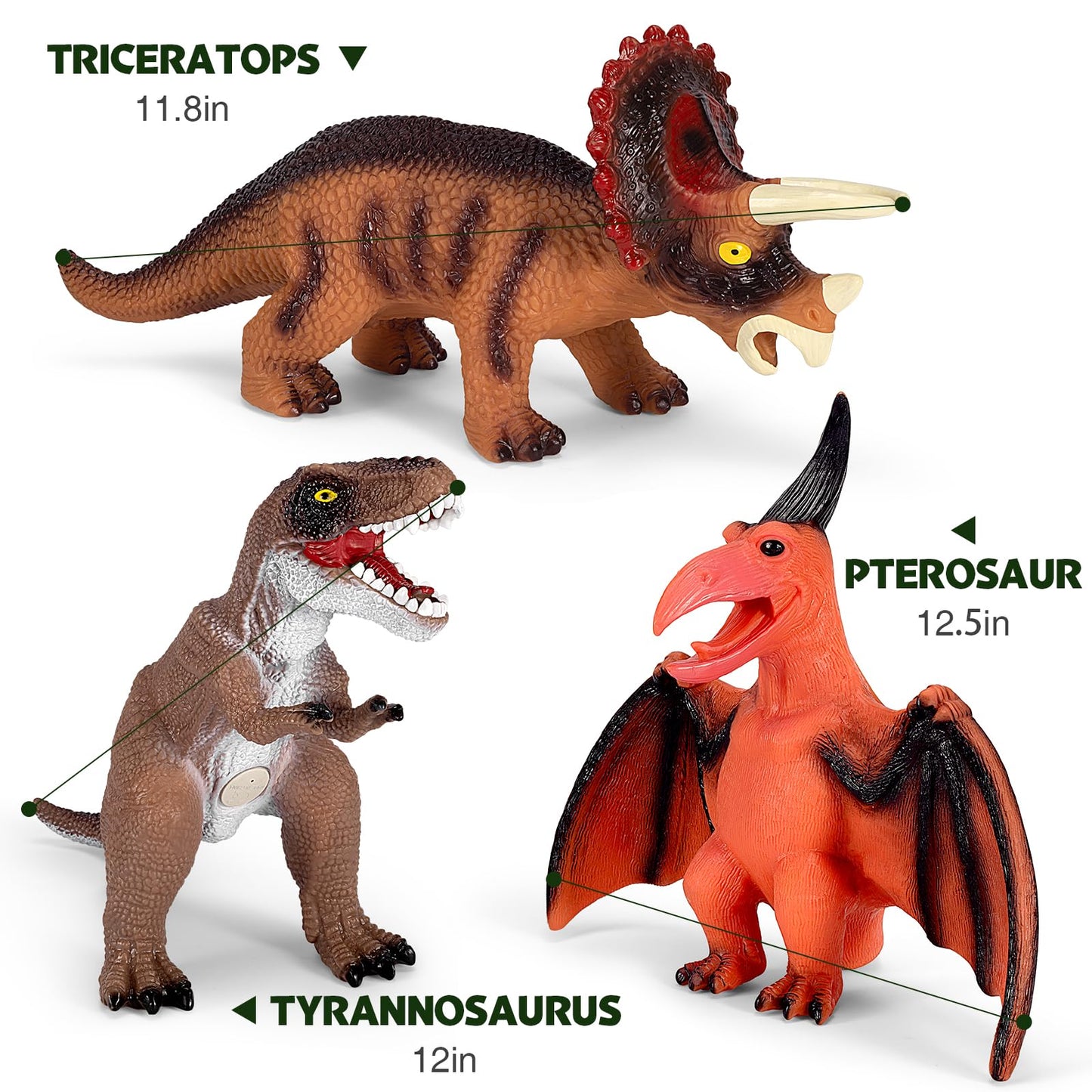 Kissdream 7 Piece Jumbo Dinosaur Toys Big Dinosaur Toy for Boys Realistic Giant Dinosaur Toys for Kids 3-5 - Perfect Dinosaur Gifts for Kids