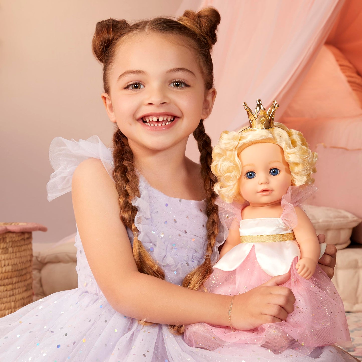 Baby Born Princess Baby Doll Annabell - Blonde Hair, Blue Eyes: Realistic Features for Kids Ages 3 & Up, Rooted Hair, Eyes Open & Close
