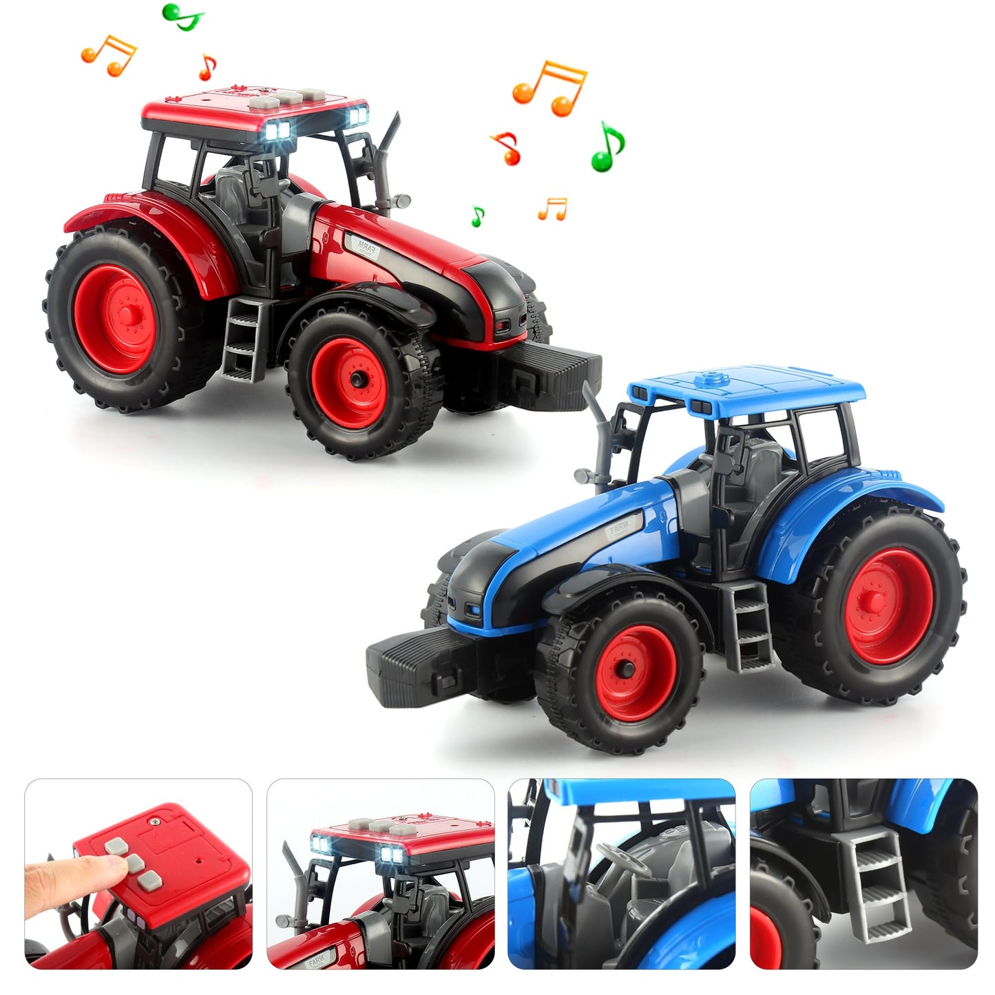 Dwi Dowellin Large Flatbed Semi Truck Toy for Kids,Includes Farm Vehicles,Car Toy Birthday Gift for 2 3 4 5 Years Old Boys and Girls