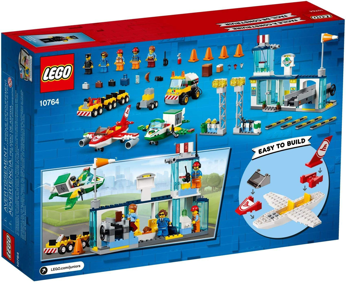 LEGO Juniors City Central Airport 10764 Building Kit (376 Pieces)