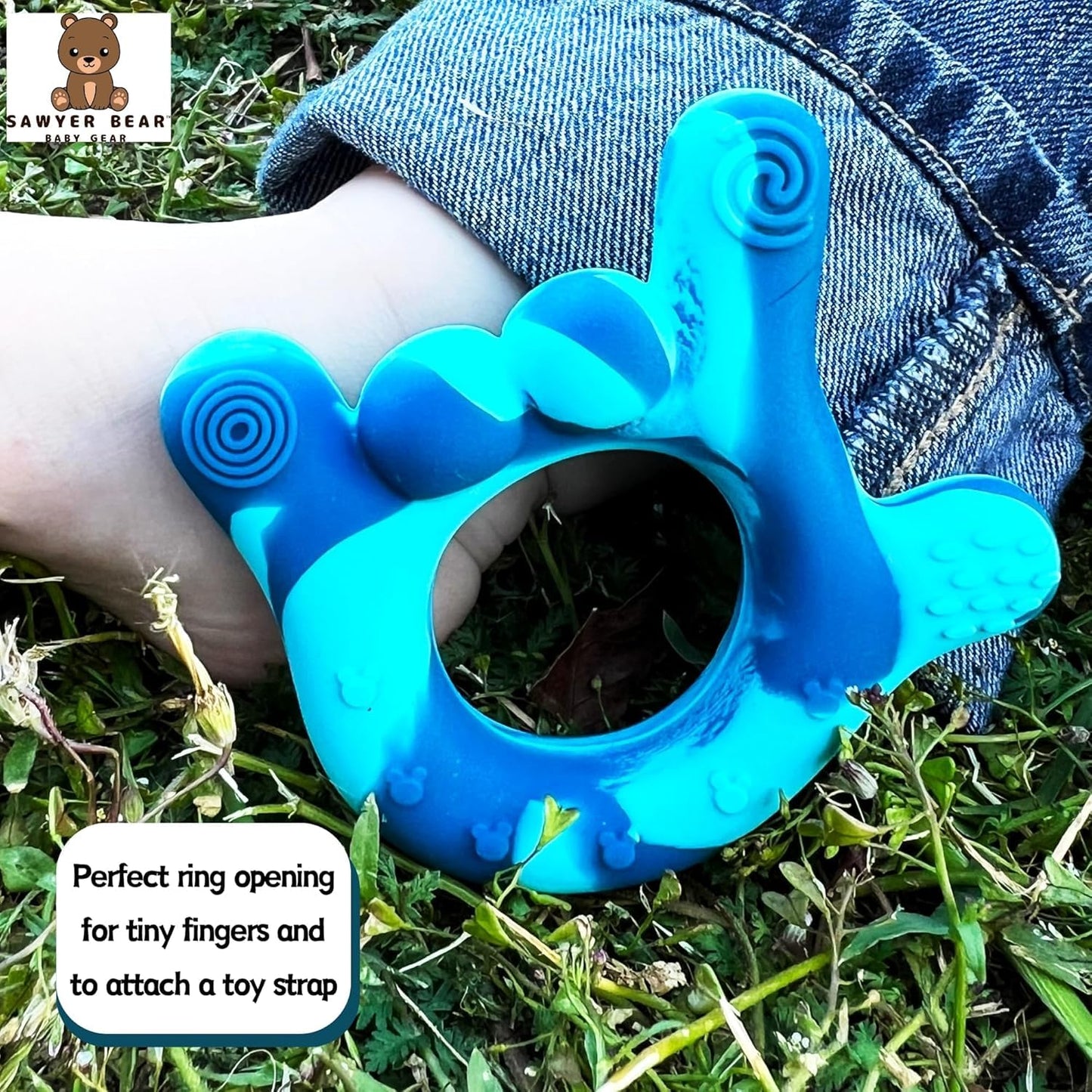 Set of 3 I Love You Silicone Hand Teether, Teethers for Babies 3-6 Months, Soft Teething Toys 6-12 Months bpa Free, Massaging Teething Relief