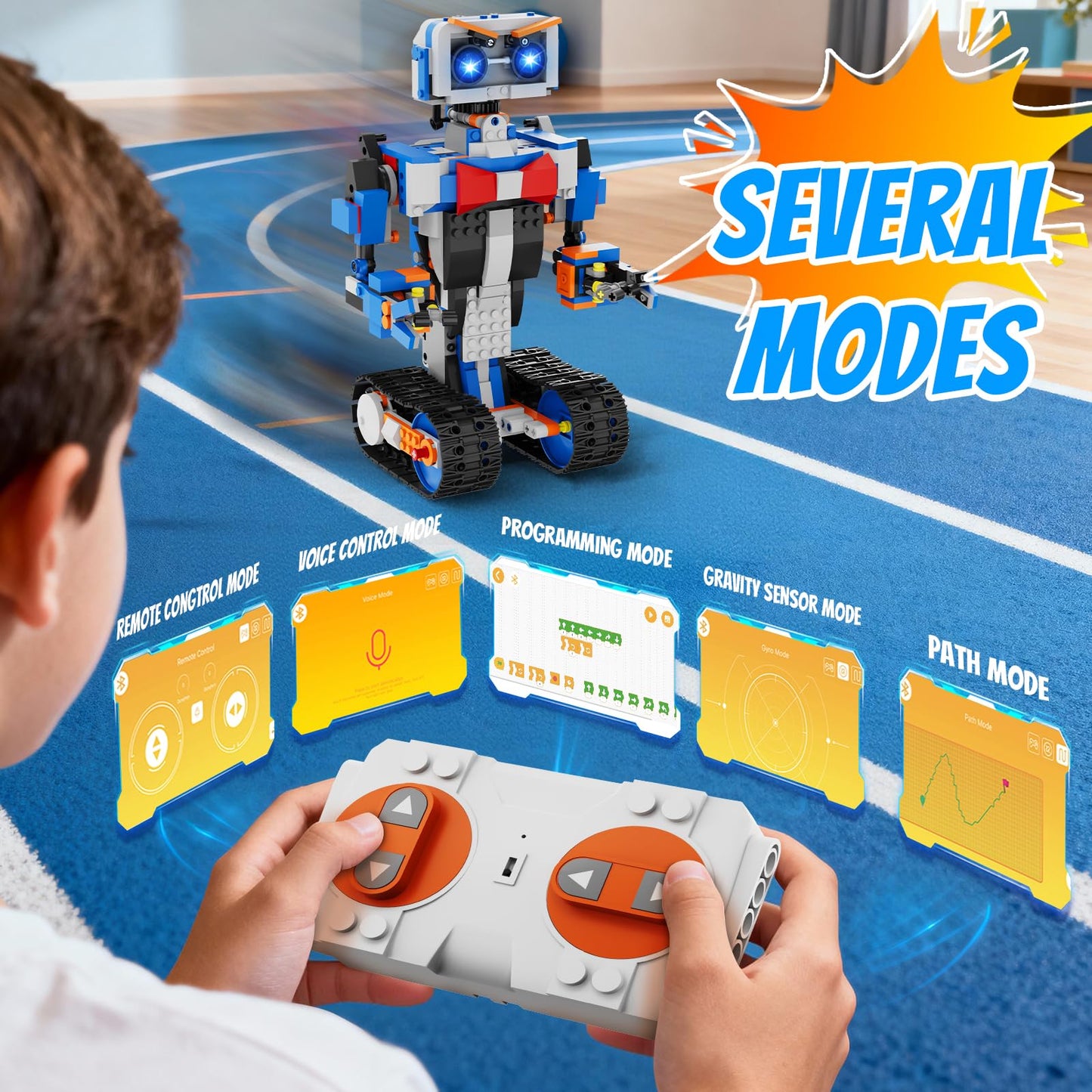 okk Robot Building Toys for Boys, STEM Projects for Kids Ages 6-12, Remote & APP Controlled Engineering Learning Educational Coding DIY Building Kit Rechargeable Robot Toy Gifts for Girls