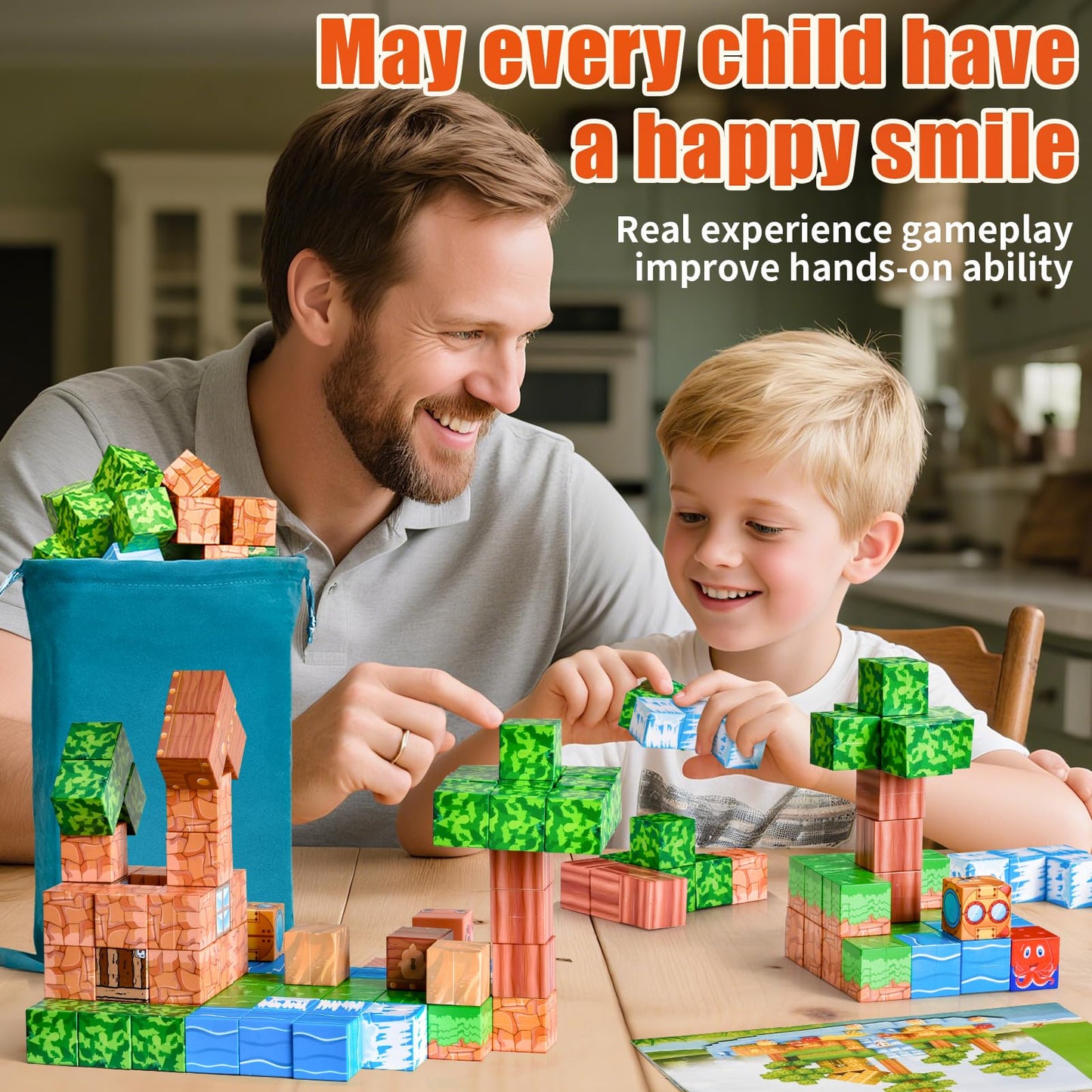 KKQ 100PCS Magnetic Blocks,STEM Building Toys for Boys 3+,Toddler Sensory Constructions Stacking Magnet Blocks,Christmas Birthday Gifts for Girls Age 4 5 6 7 8 9 10