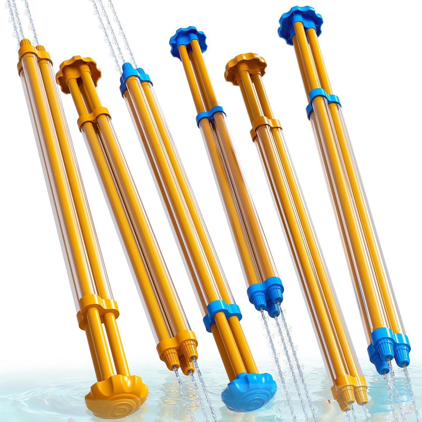 6-Pack Water Guns Water-Proof Squirt Blasters Set for Kids, Water Game Shooter - Pool Beach Toys for Summer Party Swimming Games, Outdoor Toys for Kids Boys and Girls Aged 3 4 5 6 Years Old