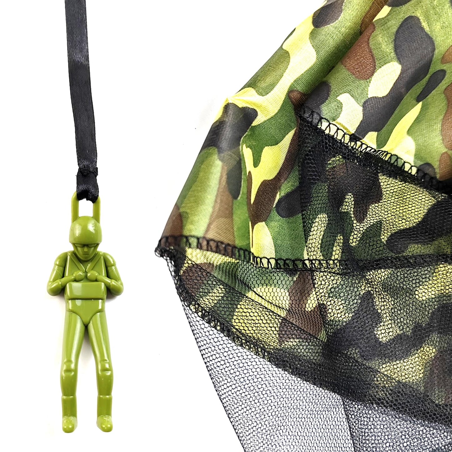ROYHOO 15PCS Army Camo Parachute Toys for Kids Hand Throwing Outdoor Games, Army Men Action Figures Tangle Free Throwing Parachute Outside Toys Gifts for Kid Ages 3-16