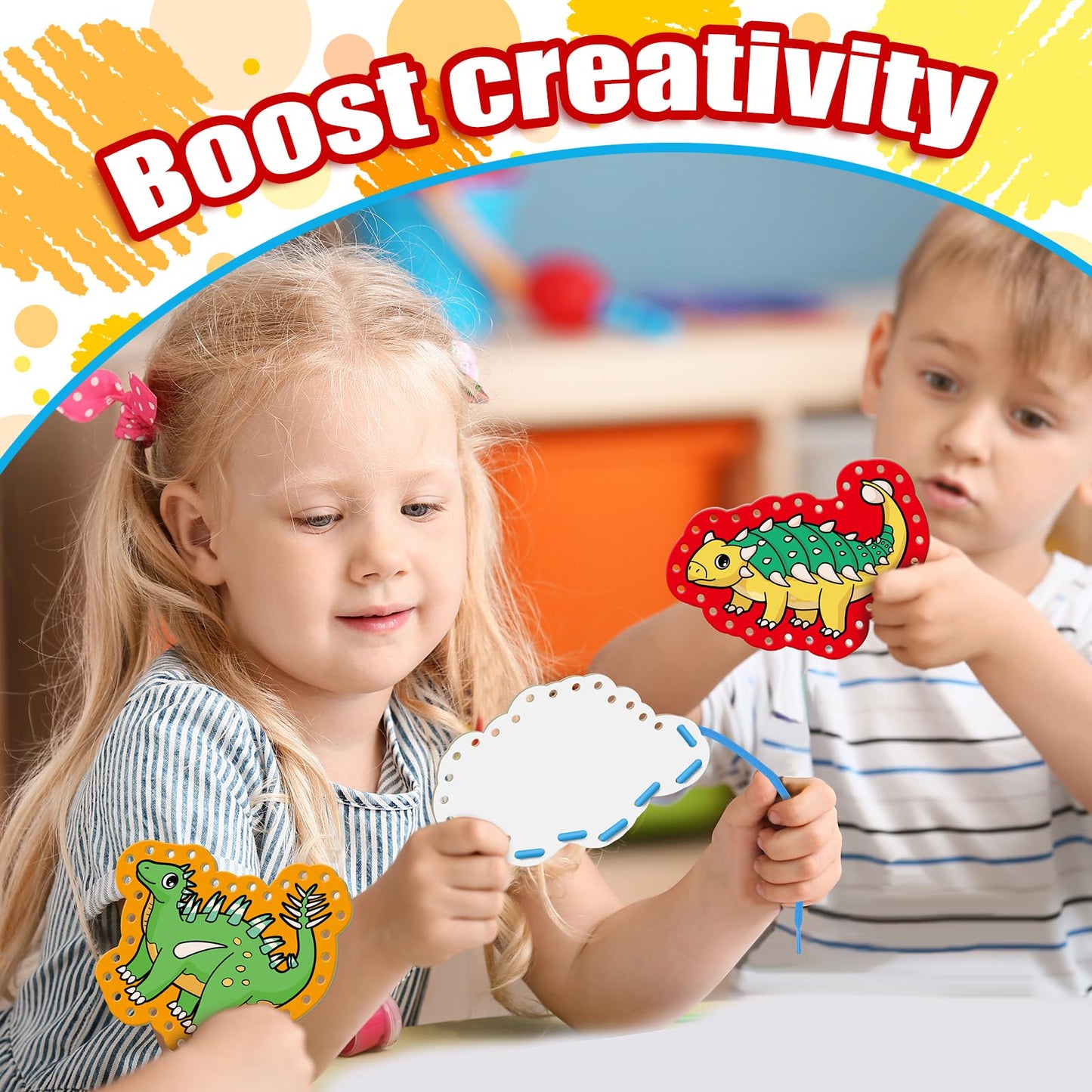 Quilinz Lacing Cards,Sewing Kit for Kids,Fine Motor Toys,Shoe Tying Practice,Classroom Must Haves,Manipulatives for Preschoolers,Homeschool Supplies,Preschool Learning Activities,Toddler Crafts