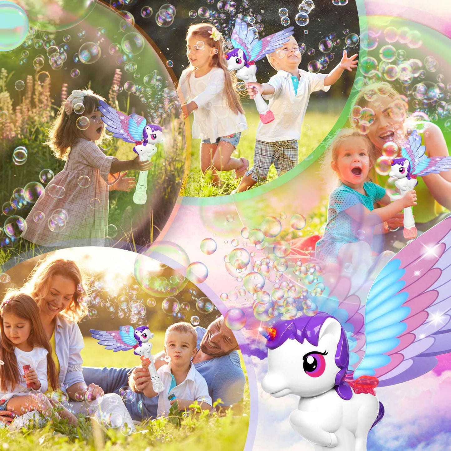 Dolanus Bubble Wands for Kids Toys Ages 3-8 Year Old: Unicorn Toys Princess Wand, Toddler Girl Toy Age 3 4-5 6 Years Old, Outdoor Party Birthday Gifts for 3 4 5 6 7 8 Year Old