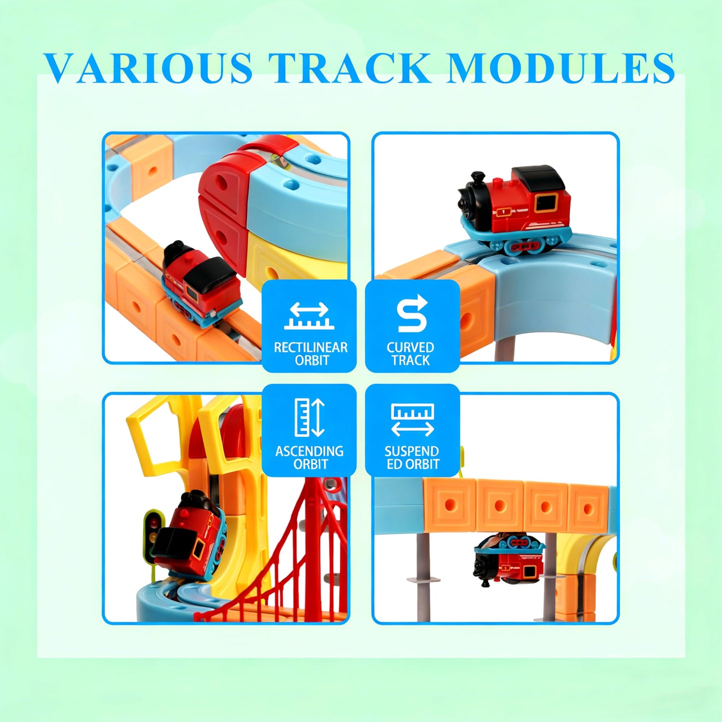 DopplerStar Gravity-Defying Electric Rail Car Toy, 3D Magnetic Building Track Set for Kids 3-12, STEM Educational Construction Toy, for Boys & Girls