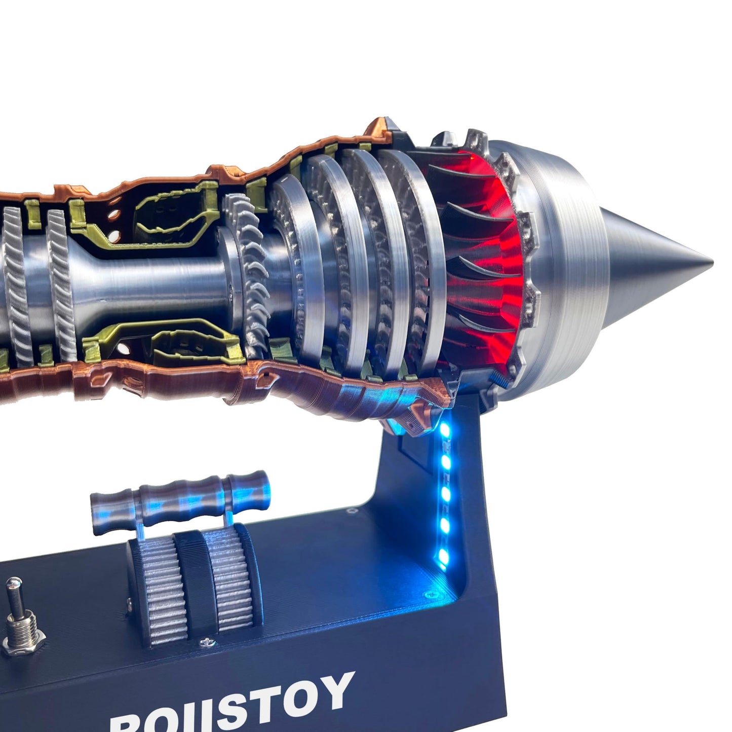 ROIISTOY Jet Engine Model TR900 Turbofan Engine kit Turbojet Aircraft Engine Mechanical Science Education Toy Aviation Enthusiast Gift Desktop Decoration (DIY KIT-Prime)