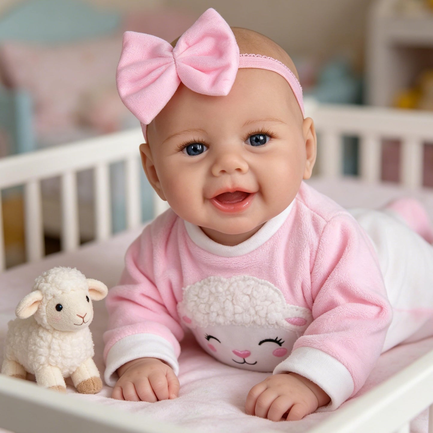 Milidool Reborn Baby Doll Girl - 17-Inch Soft Body Realistic Baby Doll Real Life Baby Dolls for 3+ Years Girl Birthday Gifts, Pretend Play, Christmas & Collection