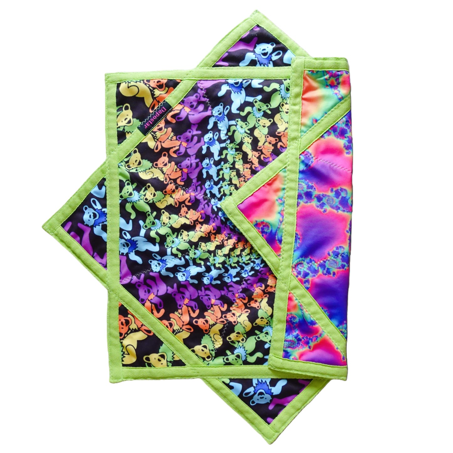 BVCY Flow Star UV Juggling&Skill Toy Flying Toy Beginners Easy to Rotate Spinning Cloth Double-Sided Printing (R07-style5)