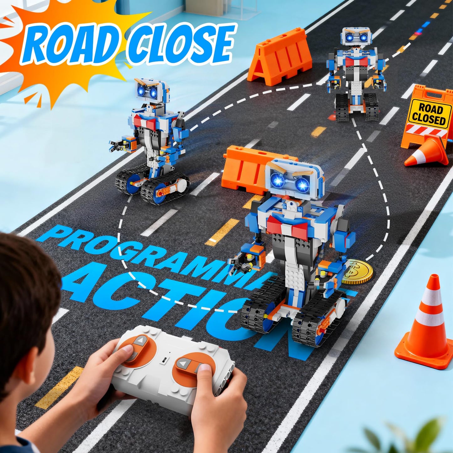 okk Robot Building Toys for Boys, STEM Projects for Kids Ages 6-12, Remote & APP Controlled Engineering Learning Educational Coding DIY Building Kit Rechargeable Robot Toy Gifts for Girls