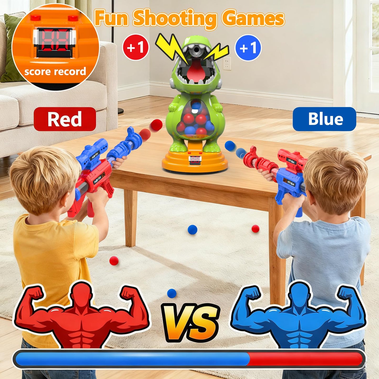 AuroTops Movable Dinosaur Shooting Toys for Kids Ages 5-8, for 6-8 Year Old Boys Girls Dinosaur Toys with Mist Spray,Roar & Light,Shooting Games for Kids Birthday Gifts Outdoor Indoor