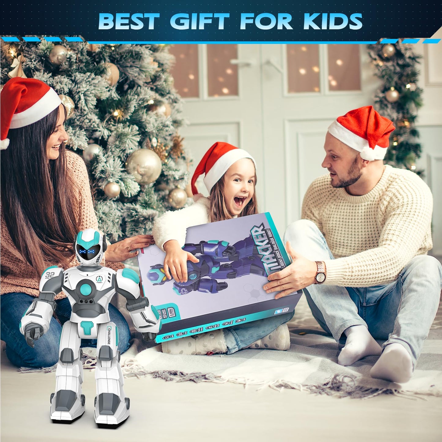 VATOS Remote Control Robot for Kids Extra Large, 15.4" Programmable RC Robot Toy with Sing Dance, Gesture Sensing & Voice Control Rechargeable Smart Toy for Boys Girls Toddler 3 4 5 6 8+