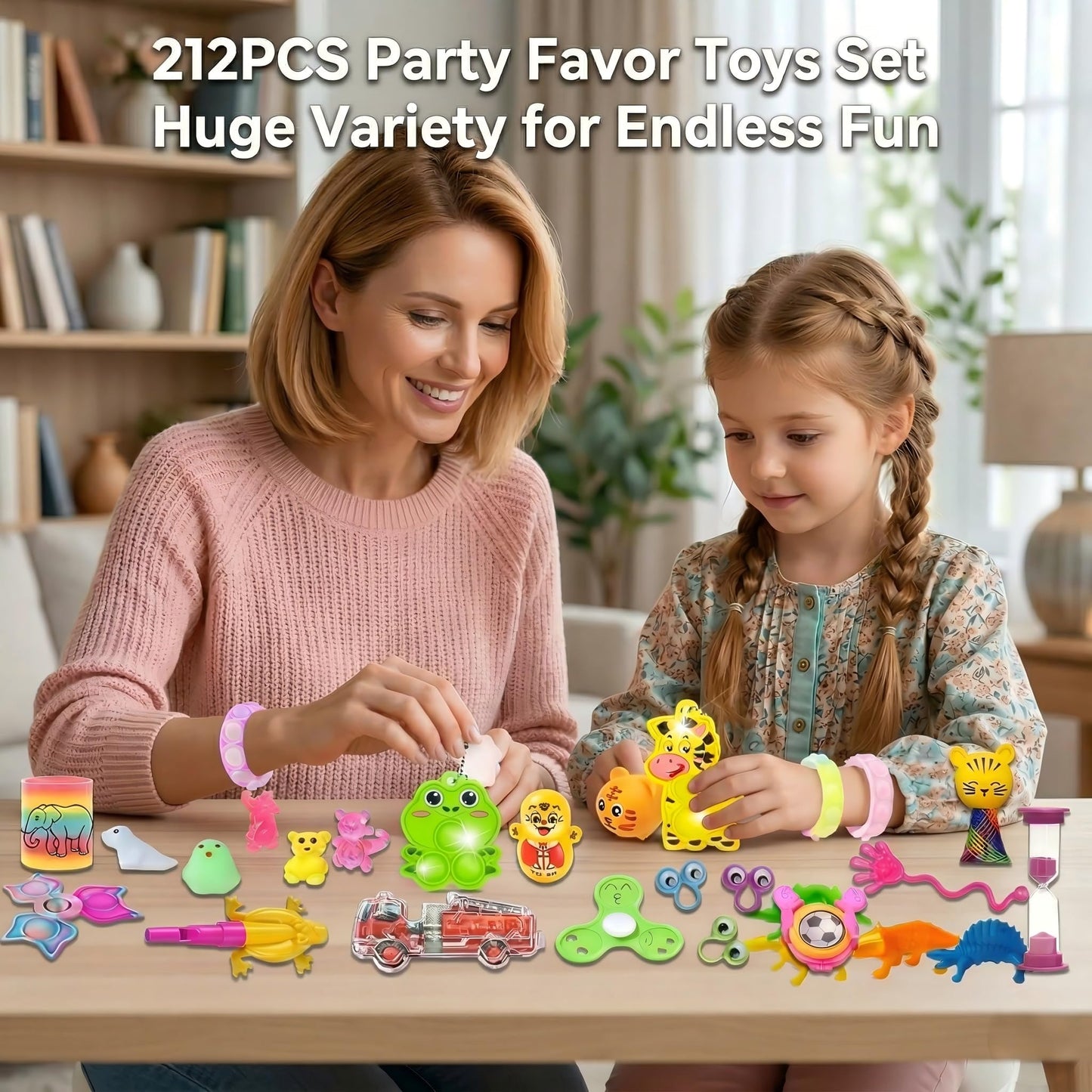 212-Pack Assorted Party Favors Gift Toy Set for Boys Girls, Novelty Items for Events, Prize Drawings, Carnival Favors, Surprise Bag Fillers, Celebration Supplies Class Gift for 3 Years and Above