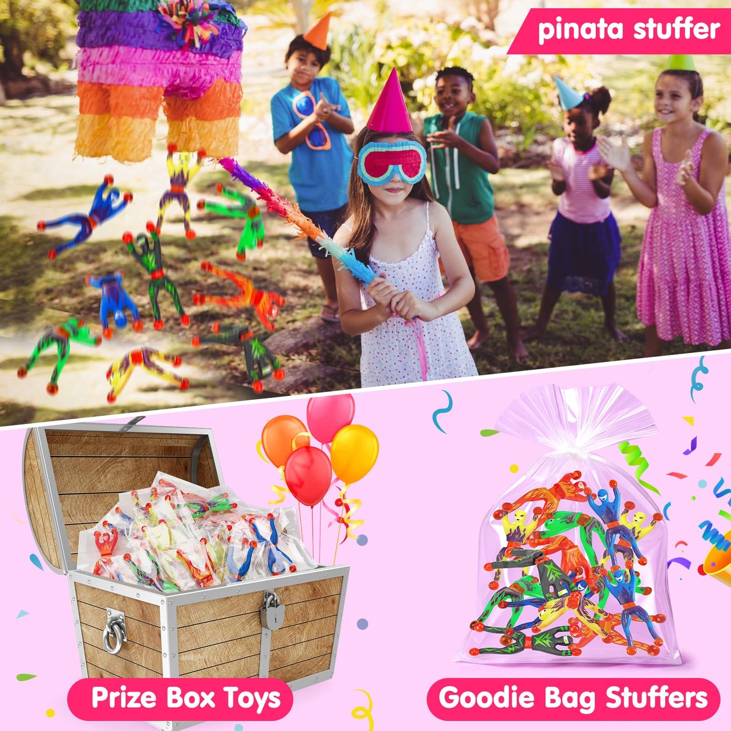 35PCS Sticky Wall Climbers Sticky Hands Ninja Party Favors for Kids 3-5 4-8 8-12 Birthday Summer Goodie Bag Stuffers Classroom Treasure Box Toys Carnival Prizes Bulk Treat Gift Trinkets Pinata Fillers
