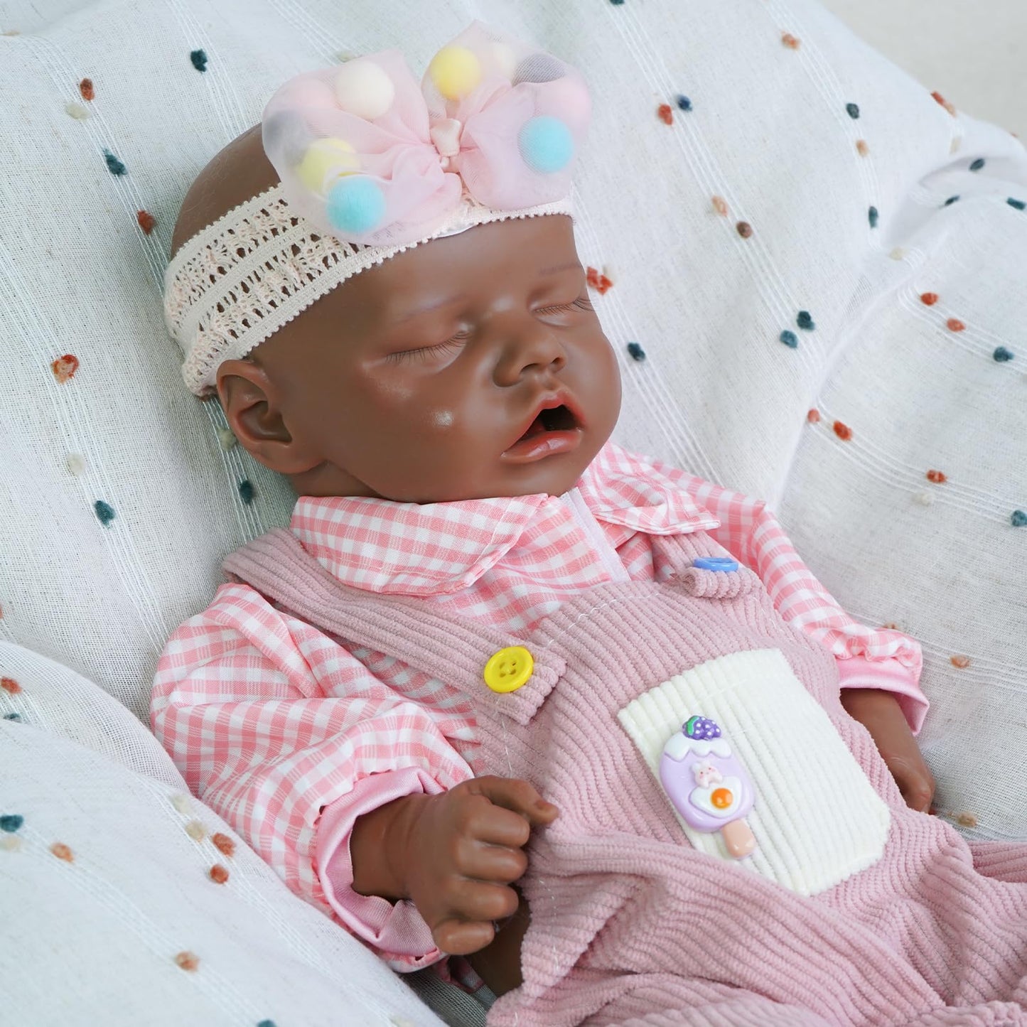 Maletofe Realistic Reborn Baby Doll, 16.5 Inch Silicone Baby Doll Girl, Full Body for Boys and Girls, Clothing Accessories Included, Kids Gift Set (Dann - Tan)