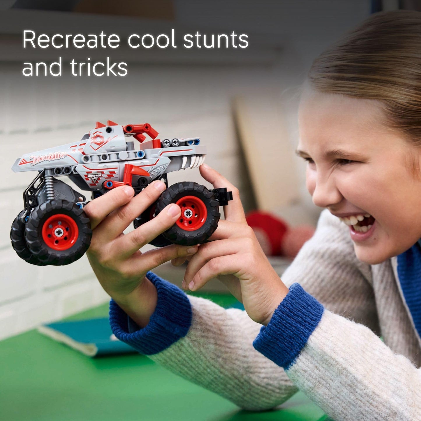 LEGO Technic Monster Jam ThunderROARus Pull-Back Monster Truck Toy - Building Toy for Kids, Boys and Girls, Ages 7+ - Creative Gift Idea for Lovers of Trucks - 42200