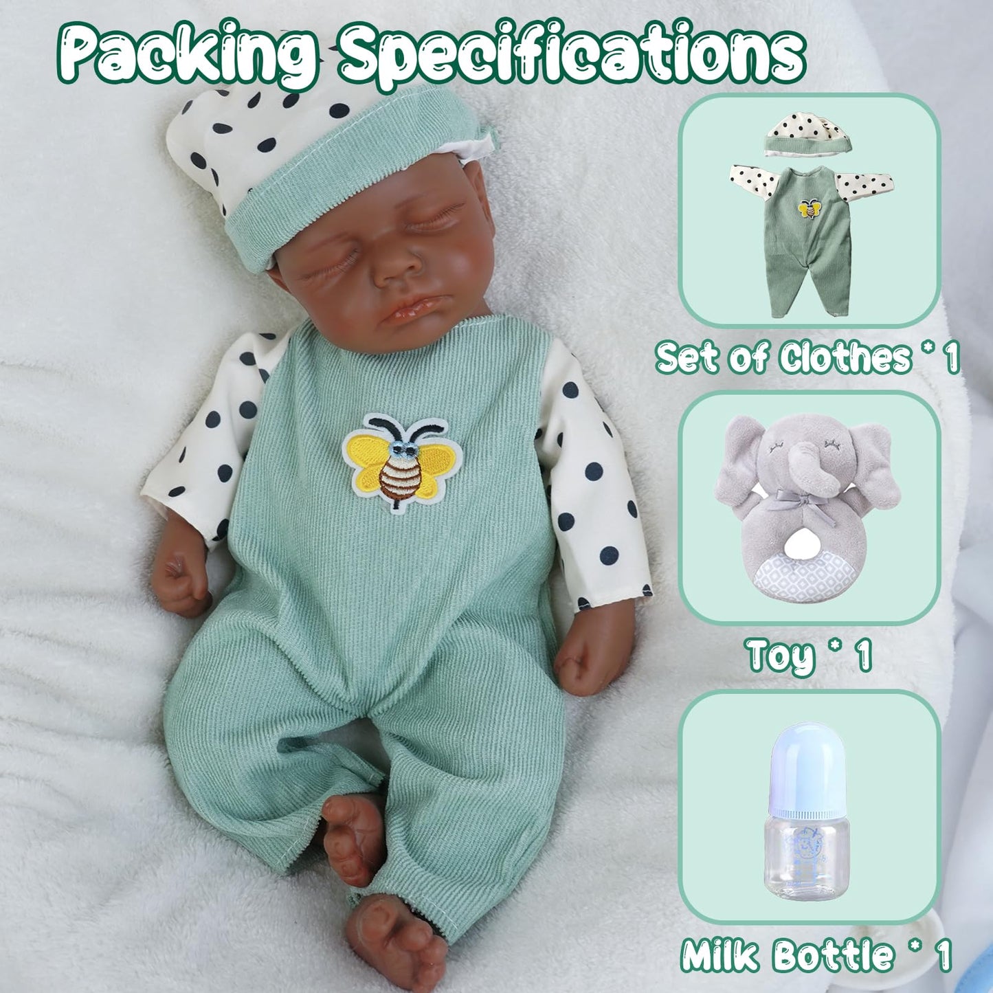 Boy 12.2 Inch, Full Silicone Baby Doll, Realistic Baby Dolls, Realistic Veins & Sleeping Pose, Not Vinyl, Reborn Baby Dolls Silicone Full Body, Gift Set