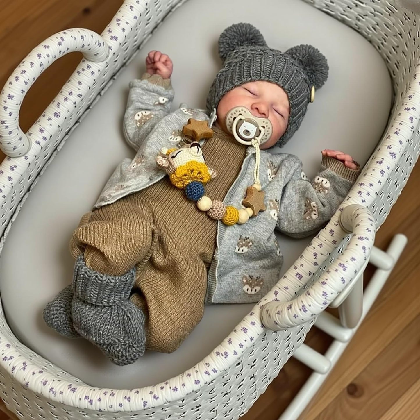 BABESIDE Realistic Reborn Baby Dolls Boy - Aiden(20 Inch) + Noah (17 Inch) Handmade Realistic Baby Doll Soft Body Realistic-Newborn Baby Doll with Toy & Gift Box for Kids Age 3 +