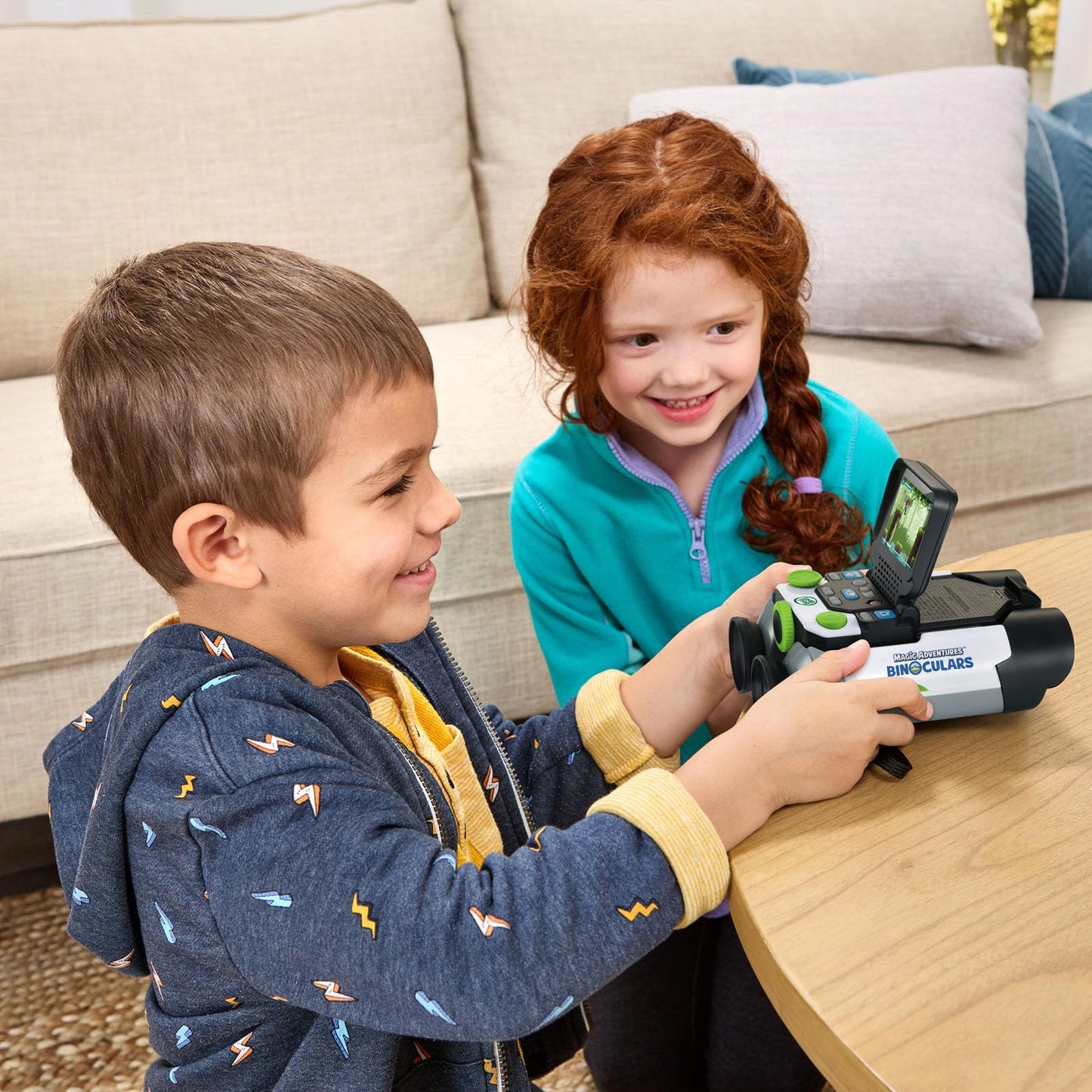 LeapFrog Magic Adventures Binoculars with Screen Capture, Night Vision for Kids Ages 4 and up, White