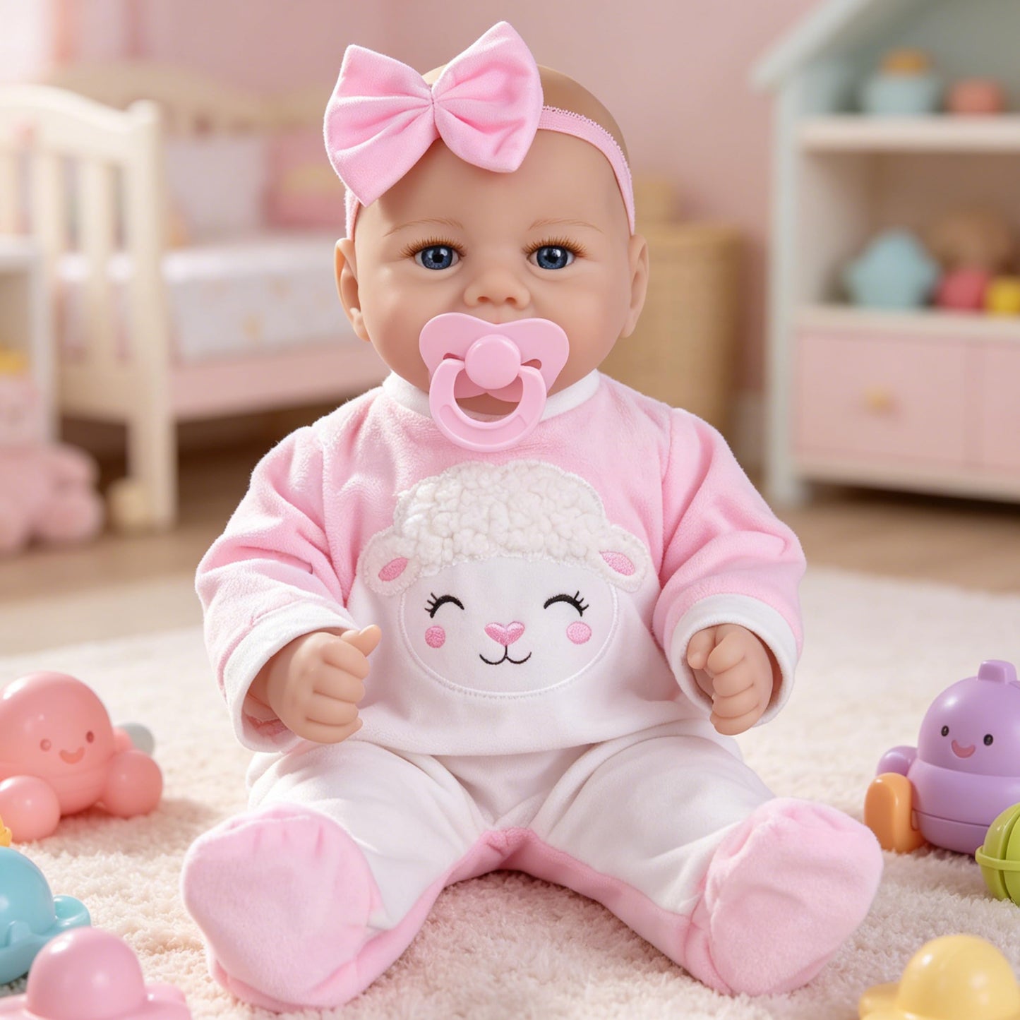 Milidool Reborn Baby Doll Girl - 17-Inch Soft Body Realistic Baby Doll Real Life Baby Dolls for 3+ Years Girl Birthday Gifts, Pretend Play, Christmas & Collection