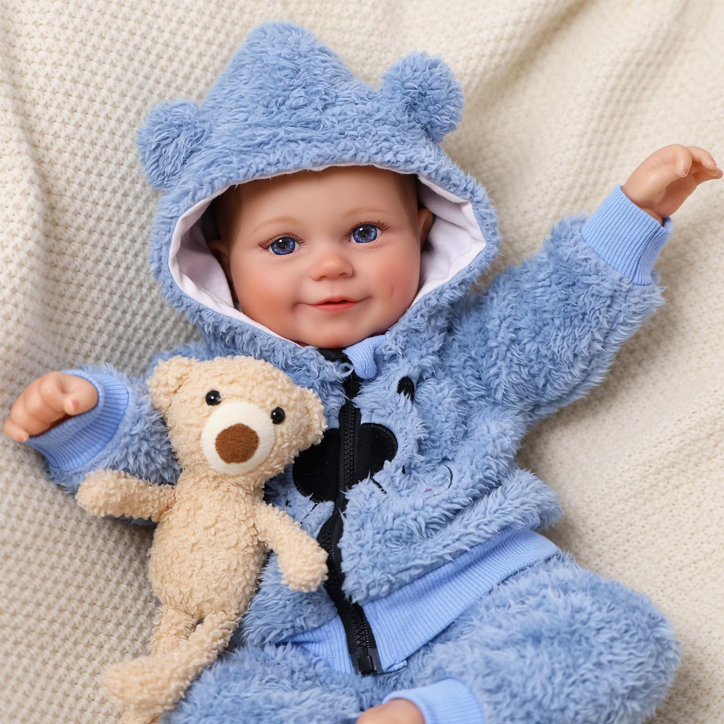 BABESIDE Lifelike Reborn Baby Dolls Boy - 18 Inch Realistic-Newborn Baby Doll, Soft Body Real Life Reborn with Accessories for Kids Age 3 +