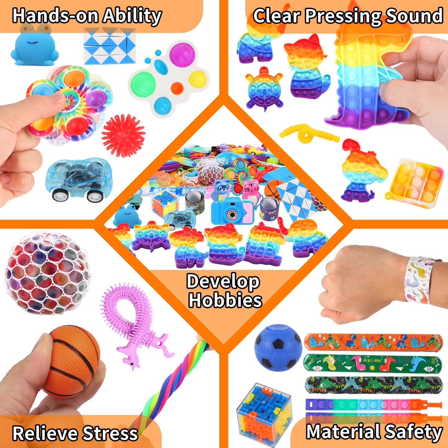 BILLFULL 1000 Pcs Party Favors for Kids, Fidget Toys Bulk, Birthday Gift Toys, Fidgets Stocking Stuffers, Treasure Box Party, Goodie Bag Carnival Prizes, Pinata Filler Stuffers Classroom