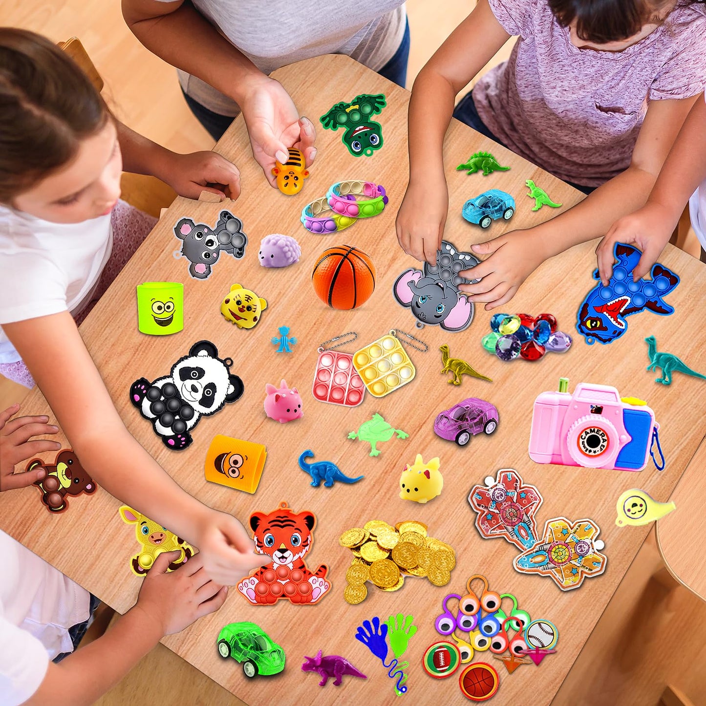 Kiss Monkey Party Favors for Kids 8-12 4-8, 320 Pack Fidget Toys Bulk, Treasure Box Toys for Classroom, Goodie Bags Stuffers for Kids, Classroom Prizes, Birthday Holiday Gifts for Boys Girls