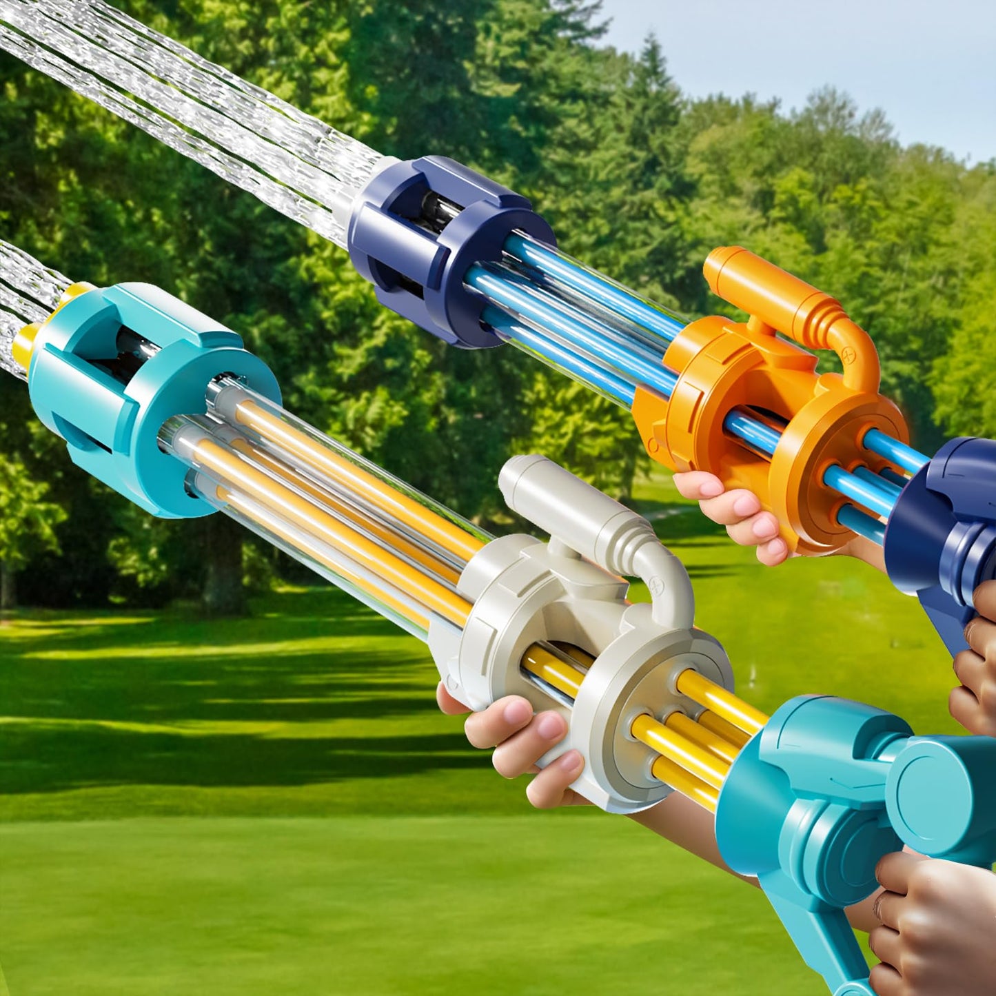 XINNOVEL 2 Pack Water Guns for Kids Adults, Summer Outdoor Water Toys Swimming Pool Game, Beach Water Game Fighting Play Pool Toys for Boys Girls Kids Ages 4-8, 8-12