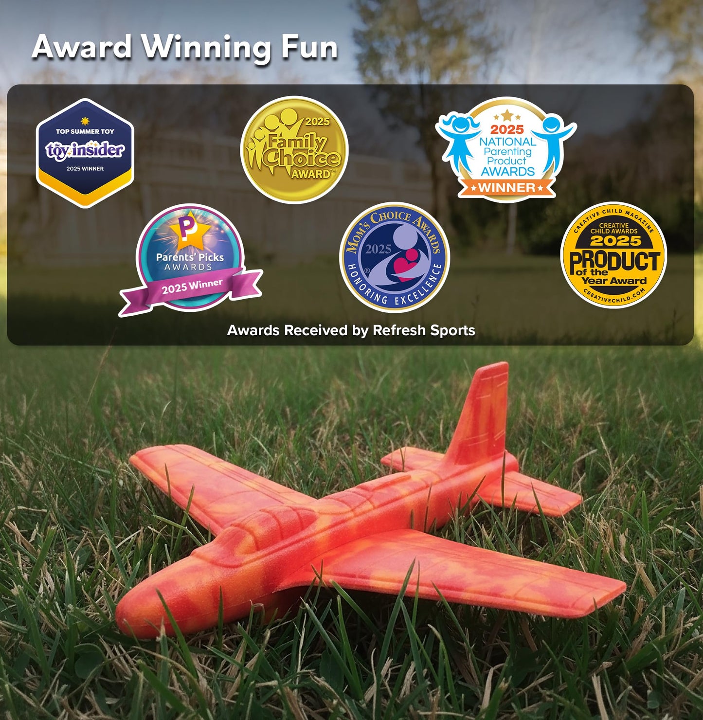 Airplane Toy Foam Glider Plane for Kids - Outdoor Toys for Kids Ages 4-8 - Kids Outside Toys for Boys & Girls - Outdoor Toys & Fun Flying Gliders Easy Throwing Air Planes - Gifts for Ages 4 5 6 7+