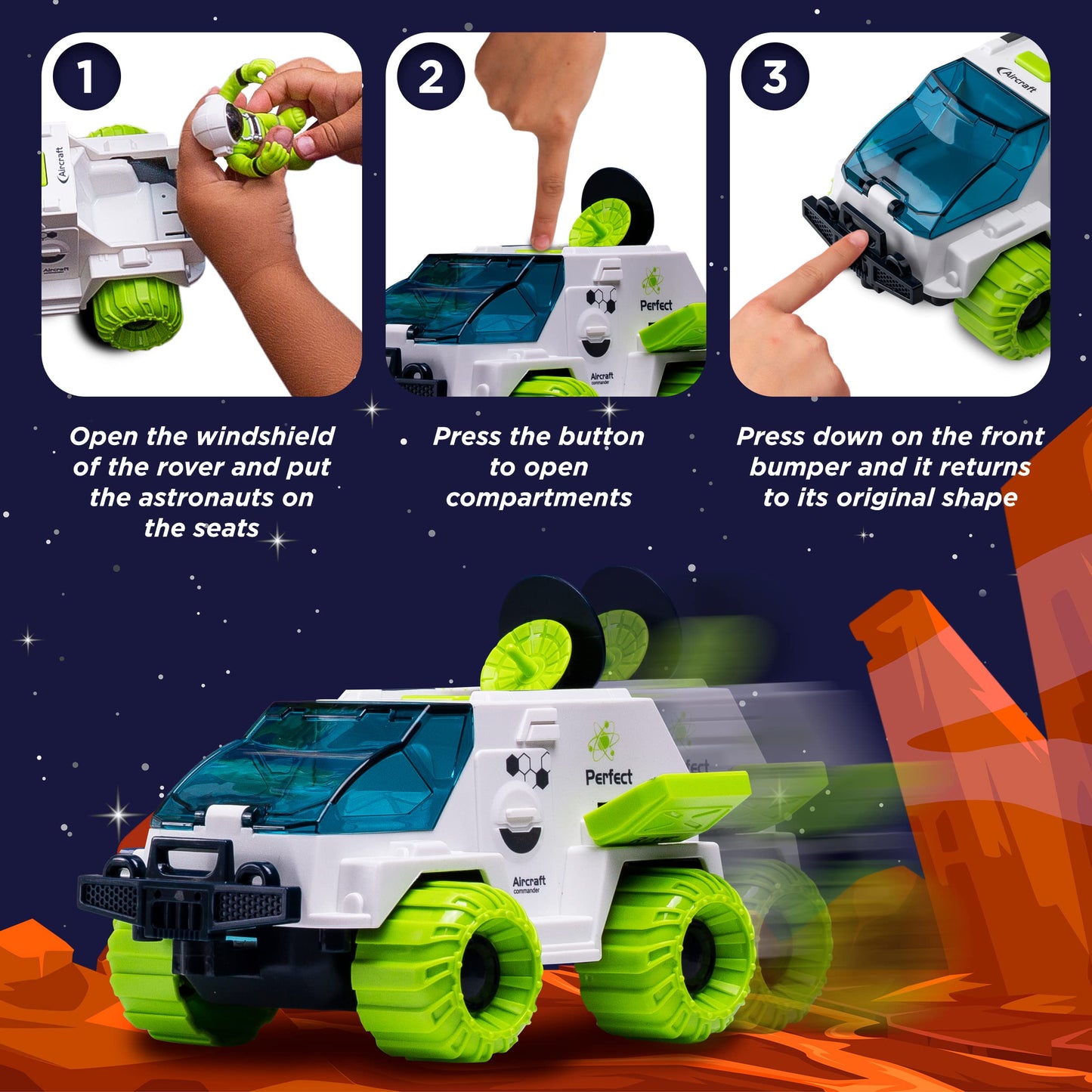 CHUKOO [Upgraded Set] Space Toys for Kids 3 4 5 6 7 8, Space Shuttle with Rocket Ship Toys - 4 Astronauts, Station, & Rover, Spaceship Toy, Rocketship Solar System Playset