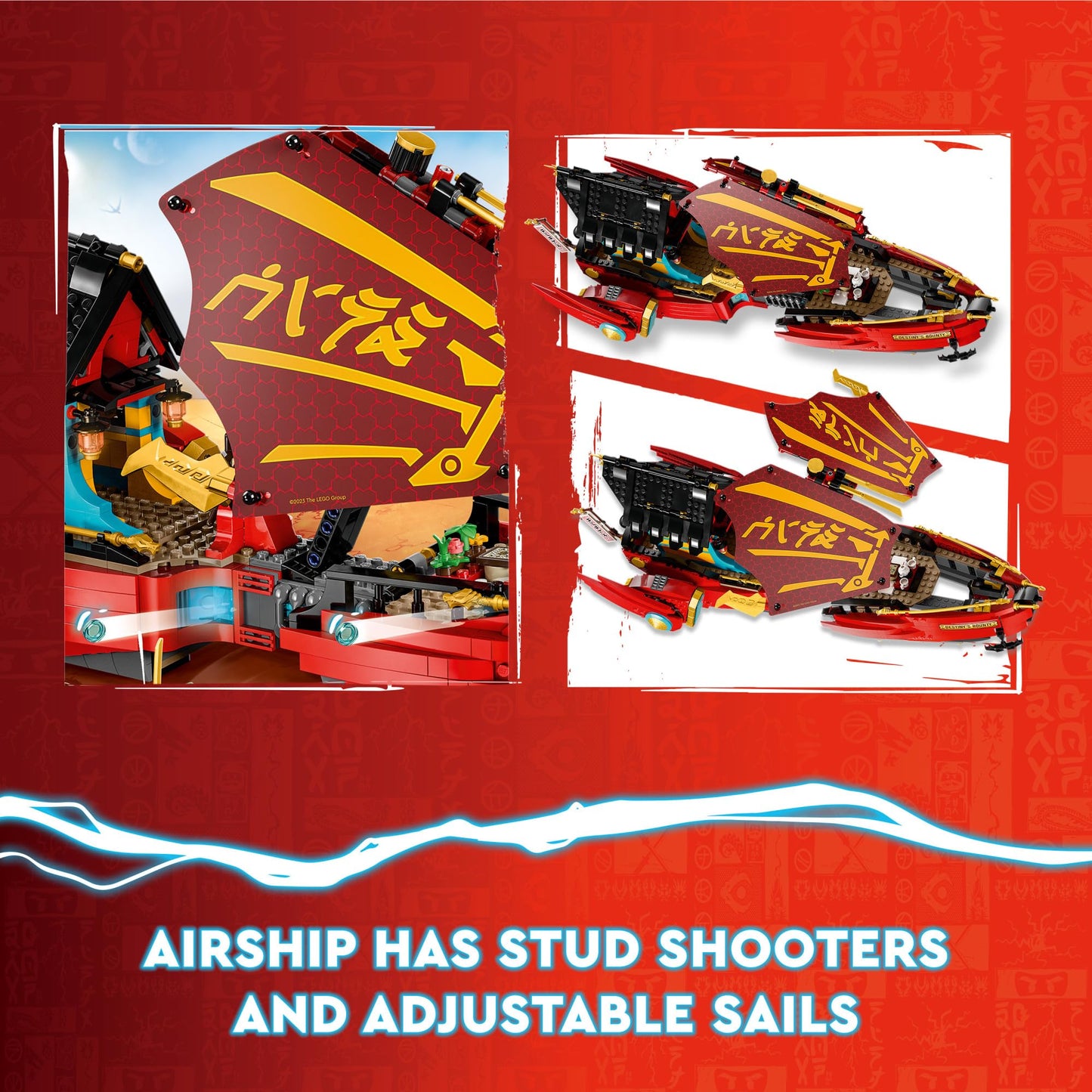 LEGO NINJAGO Destiny’s Bounty – Race Against Time 71797 Building Toy Features a Ninja Airship, 2 Dragons and 6 Minifigures, Gift for Boys and Girls Ages 9+ Who Love Ninjas and Dragons