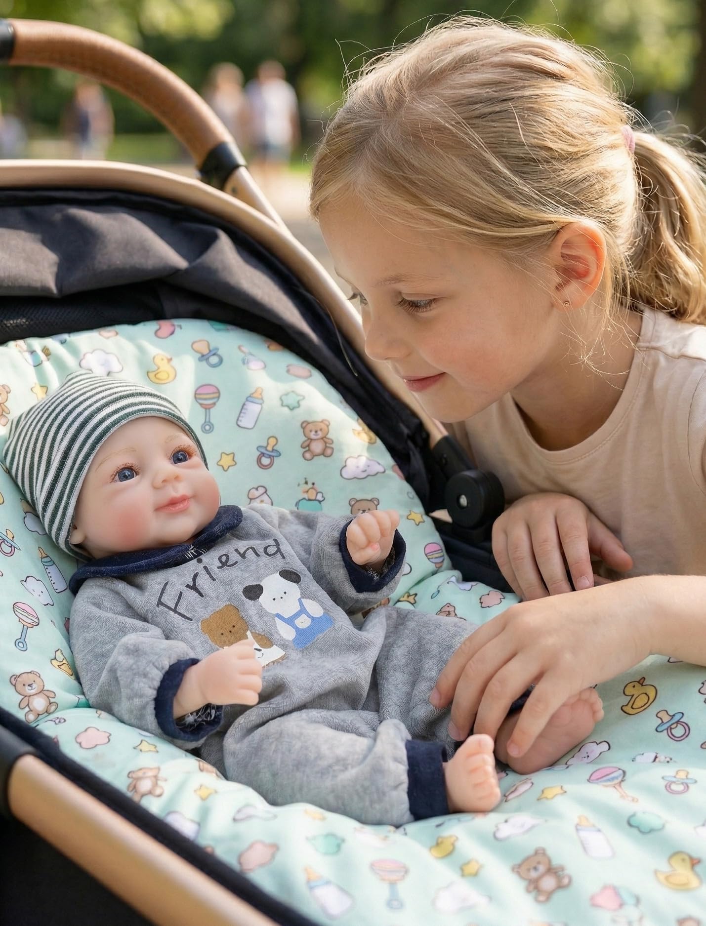 Cloveray Silicone Baby Doll, 12 Inch Full Body Platinum Silicone Reborn Baby Doll with Accessories Set, 2 Lb Weighted, Realistic Feel, Heartfelt Gift for Kids and Collectors, Ages 3+, Girl