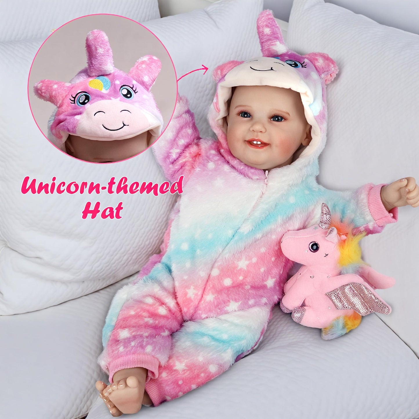 KidCuddz Realistic Reborn Baby Dolls - 18 Inch Soft Cloth Body Real Life Doll, Lifelike Newborn Baby Doll for Girls 3+ Years with Accessories