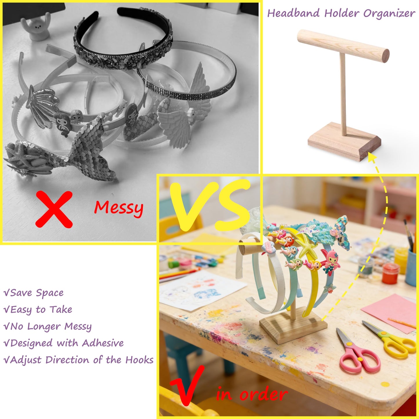 GO2HEJING Headband Making Kit for Girls - Make Your Own Fashion Headbands, Hair Accessories for Girls, DIY Arts and Crafts Gifts for Ages 6-9 Years Old