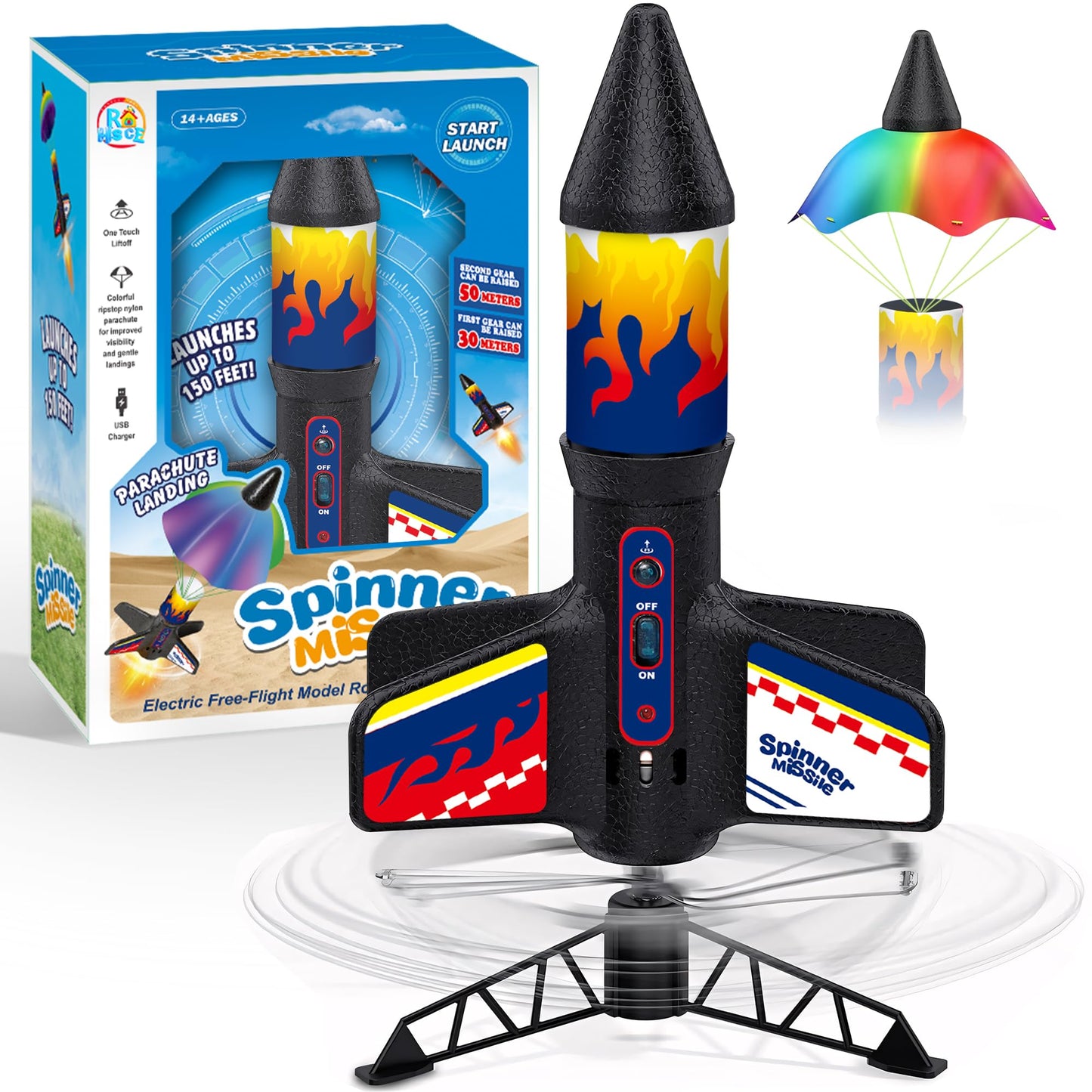 ROHSCE Animal Magnetic Busy Book for Toddlers, Montessori Quiet Travel Toy with 45 Magnets & Activity Cards, Plus Rocket Launcher Model Kit Outdoor Rocket Toy Gift for Kids