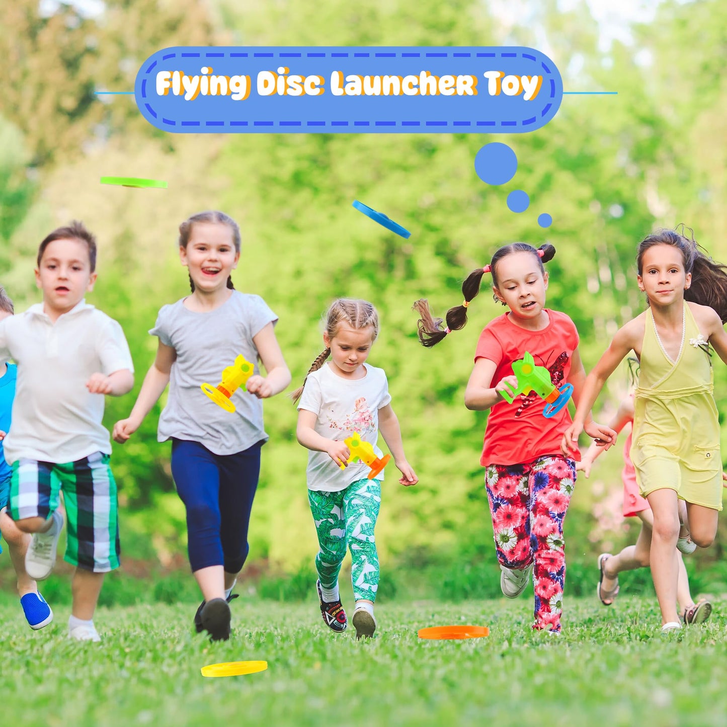Cagemoga 70 Pack Flying Launcher Toy Novel Flying Launcher Toy with 14 Pcs Launchers and 56 Pcs Flying Toy for Kids Outdoor and Indoor Games Birthday Party Favors