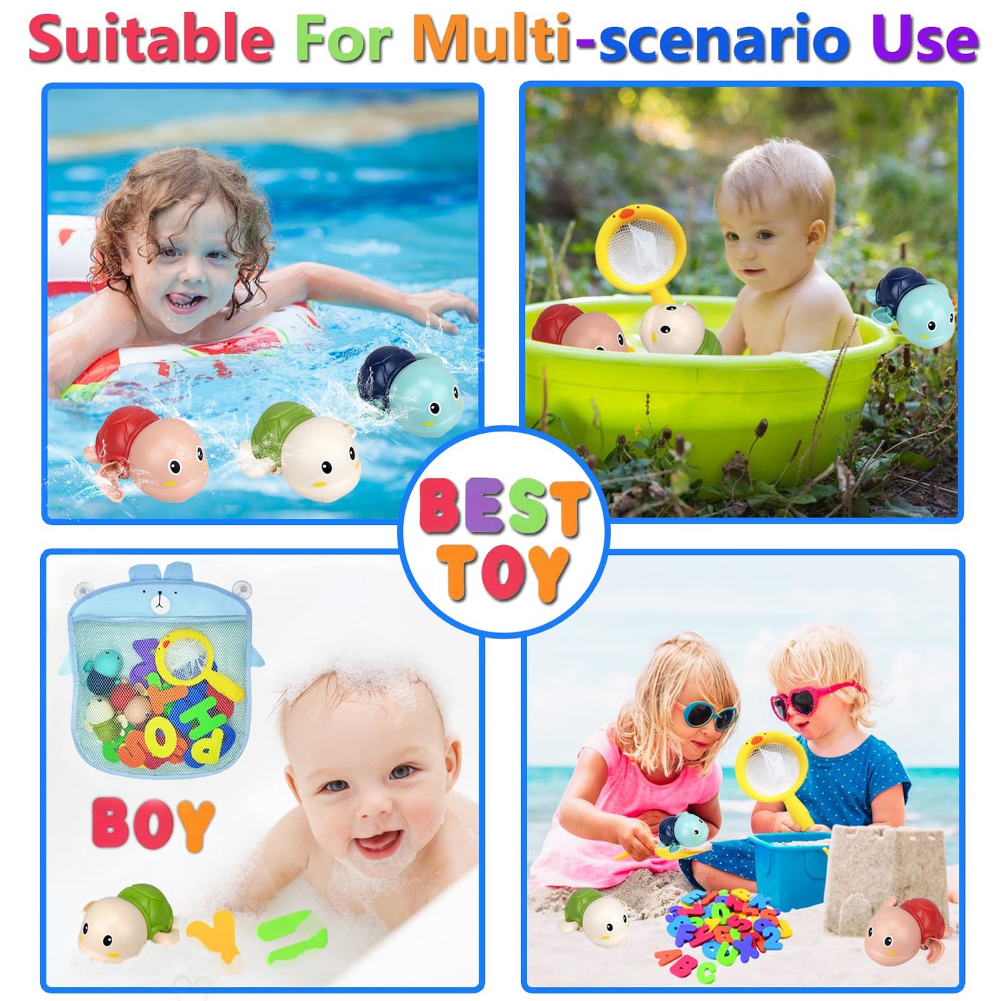 Bath Toys Kids Age 1-3 - Foam Bath Letters And Numbers Abc Alphabet Learning Toys Bathtub Toys Toddlers 2-4 Water Pool Shower Tub Toy Babies Infant 6-9-12-18-24 Months Gifts For 1-6 Year Old Boy Girl
