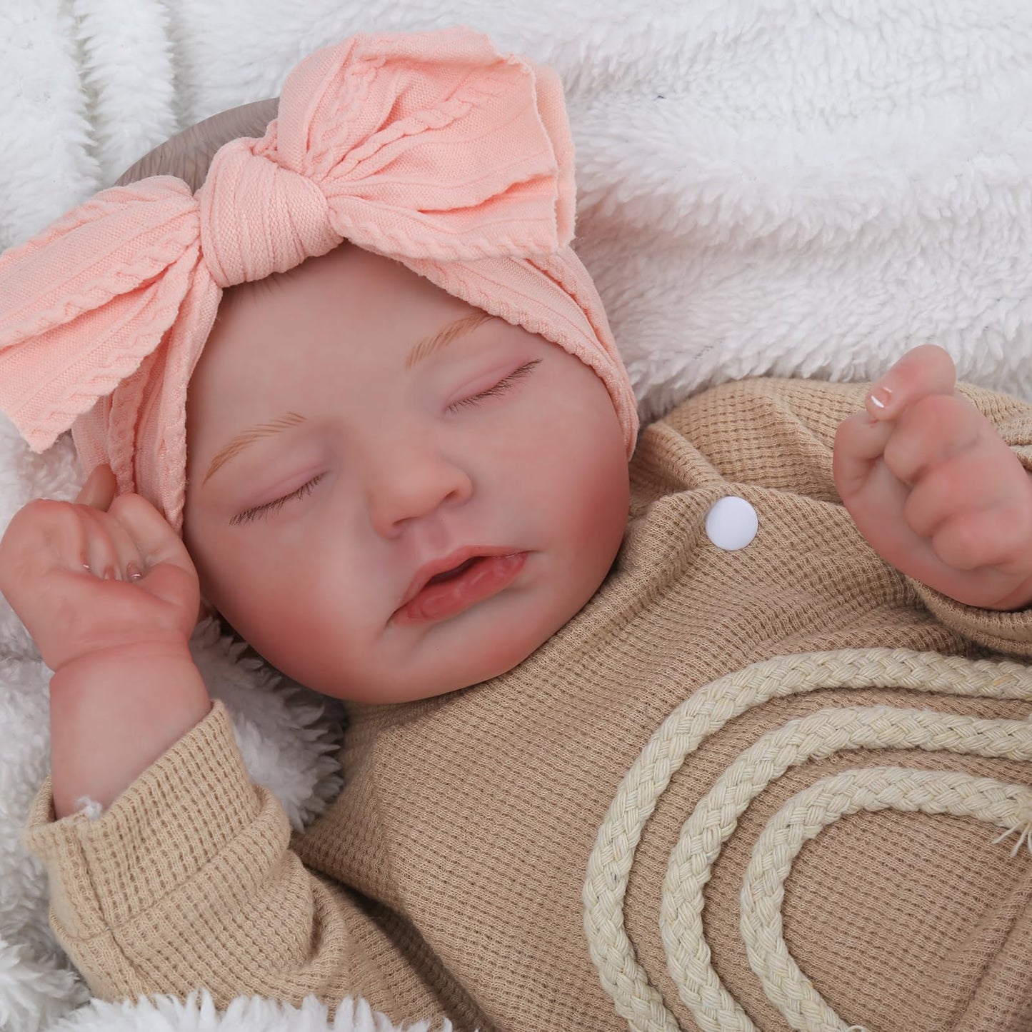 CHAREX Reborn Baby Dolls Girl - 20 Inch Realistic Baby Doll Real Life Baby Doll,Sleeping Soft Reborn Doll,Newborn Lifelike Weighted Doll, Accessories Gift Toys for Ages 3+
